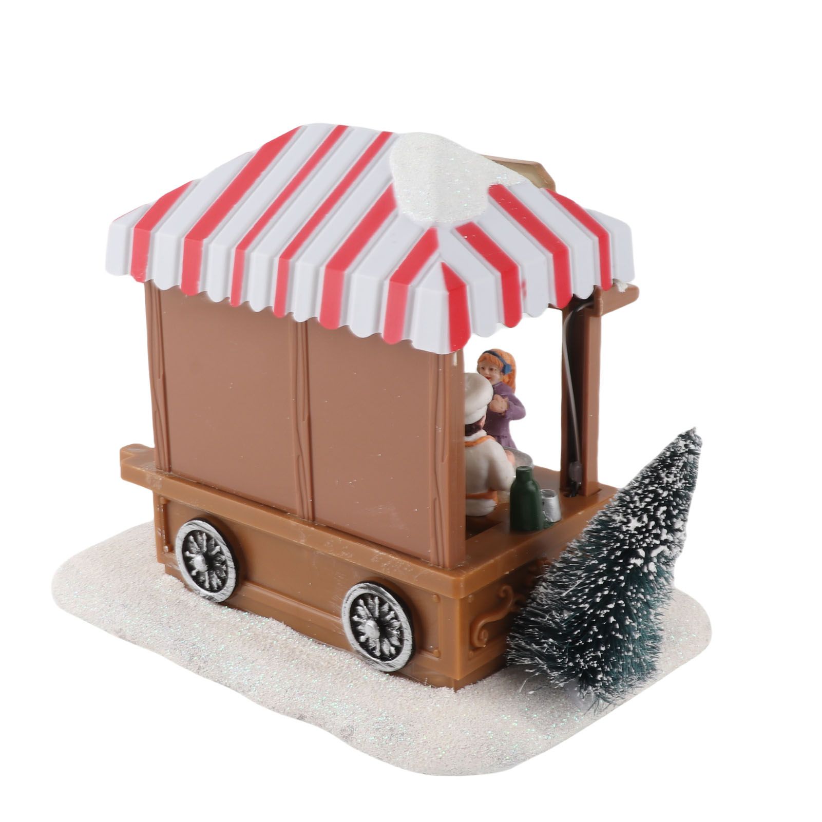 Xmas Music House Glowing Dining Car Music Box Desktop Decorative Ornament view 7