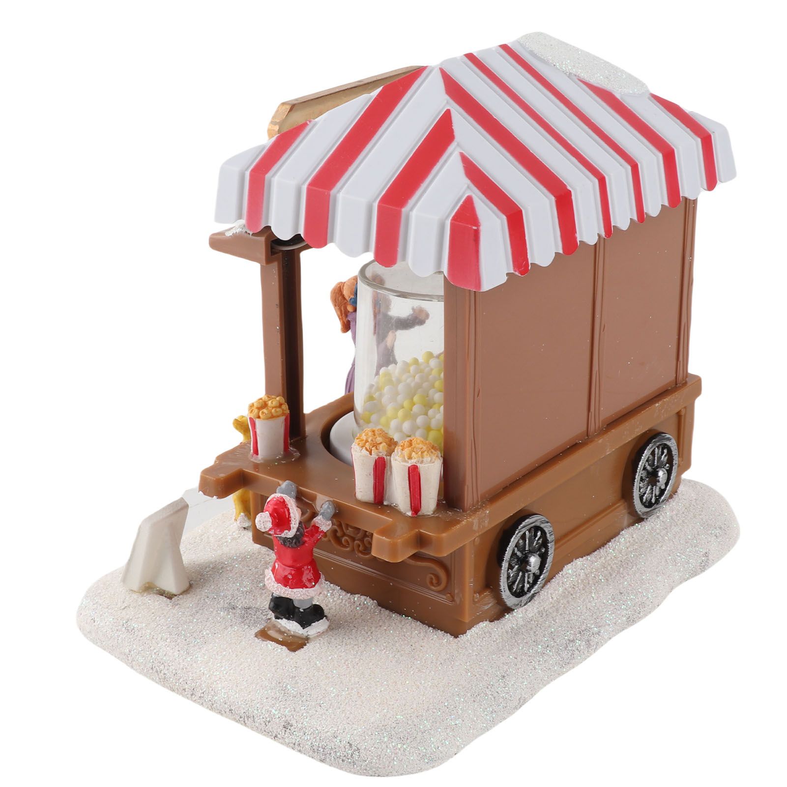 Xmas Music House Glowing Dining Car Music Box Desktop Decorative Ornament view 8