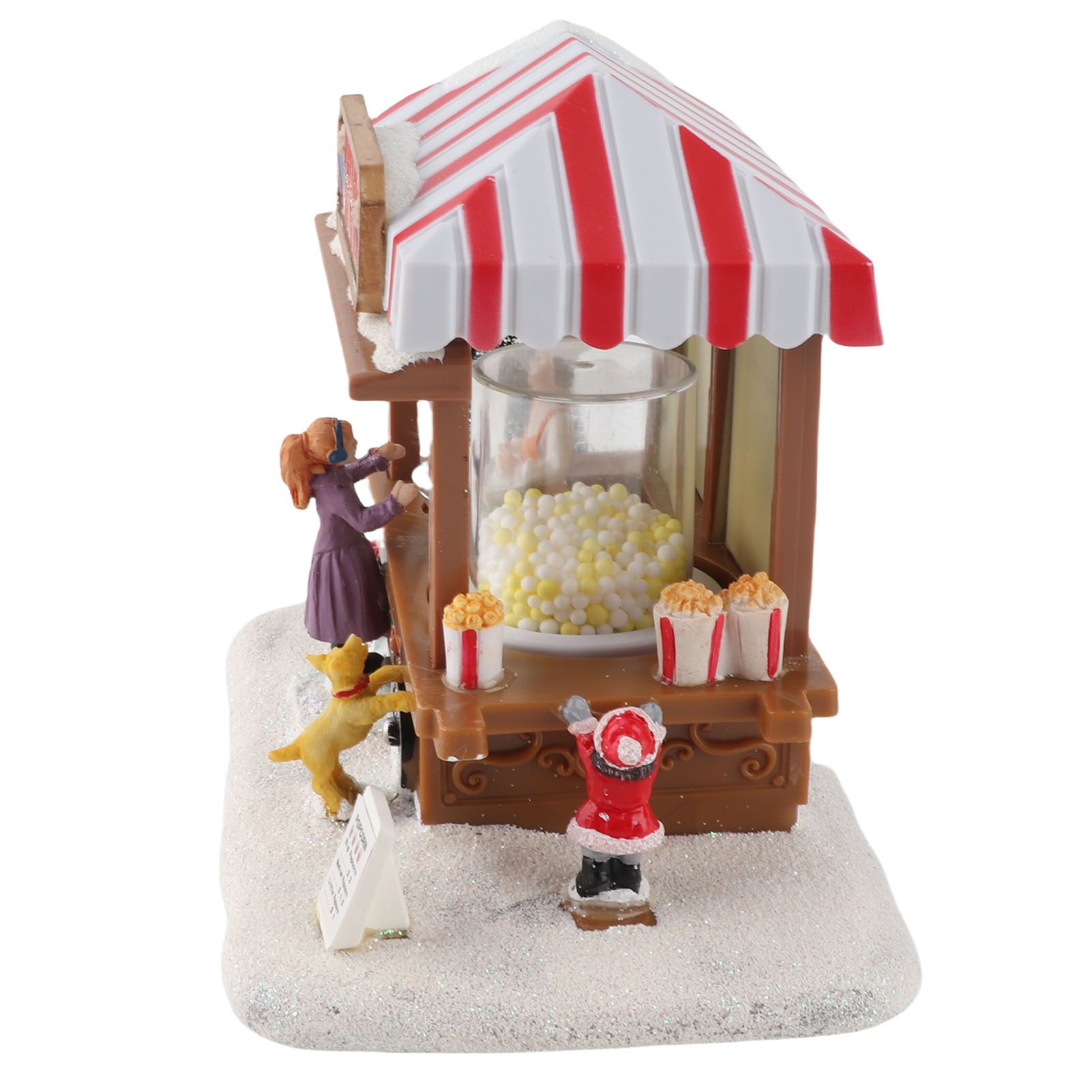 Xmas Music House Glowing Dining Car Music Box Desktop Decorative Ornament view 9