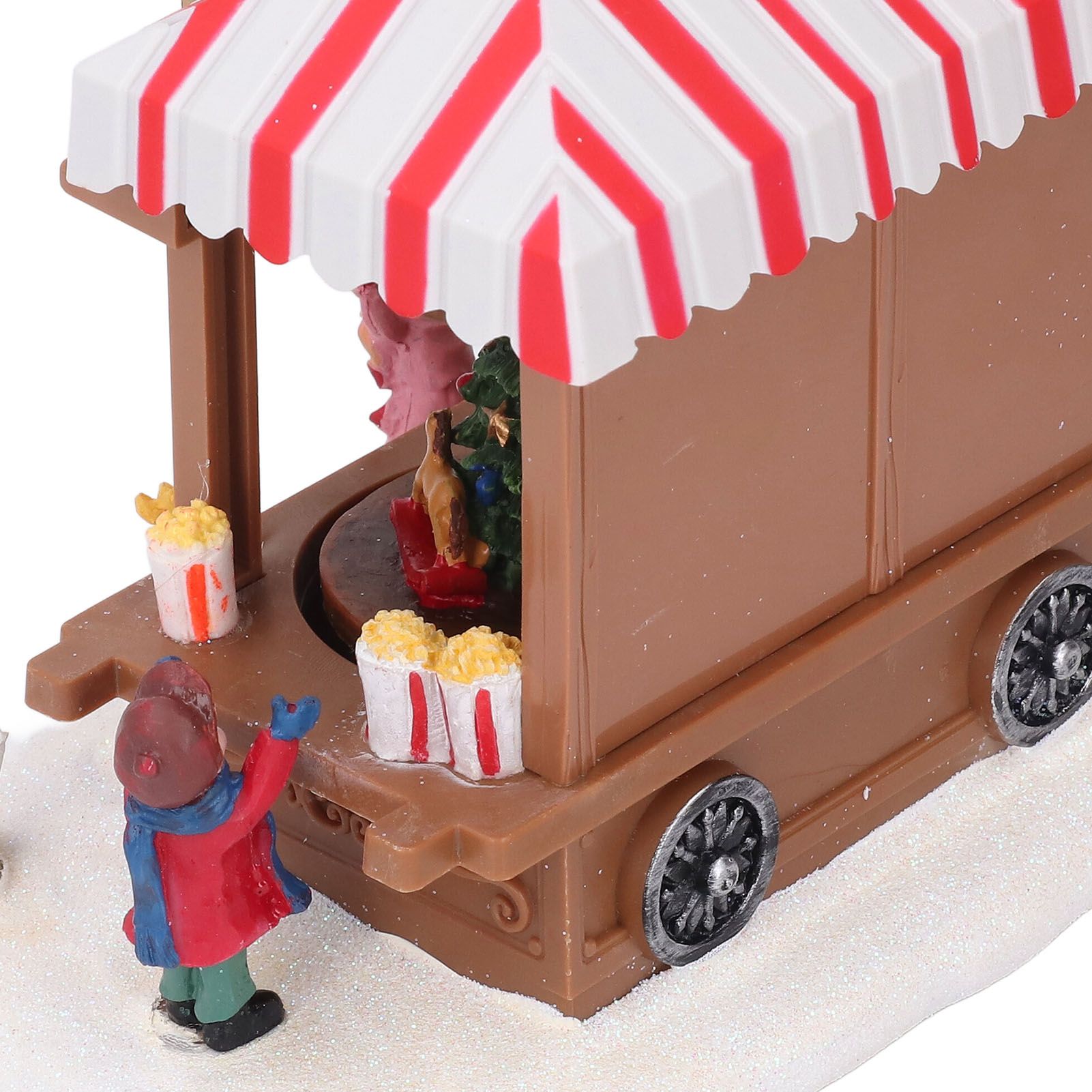 Xmas Music House Glowing Dining Car Music Box Desktop Decorative Ornament view 2