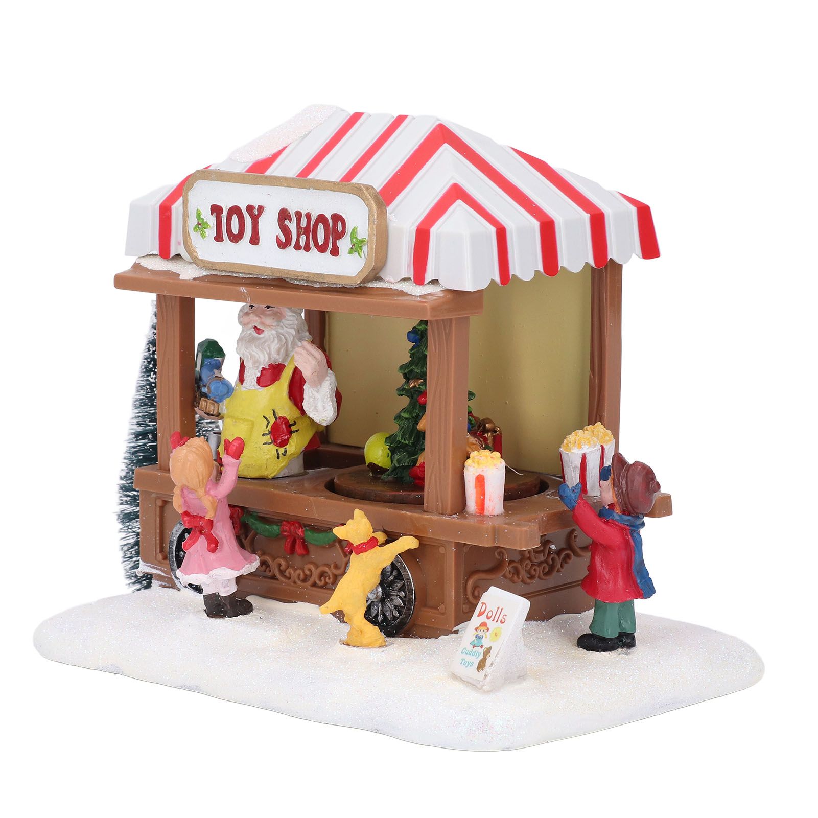 Xmas Music House Glowing Dining Car Music Box Desktop Decorative Ornament view 4