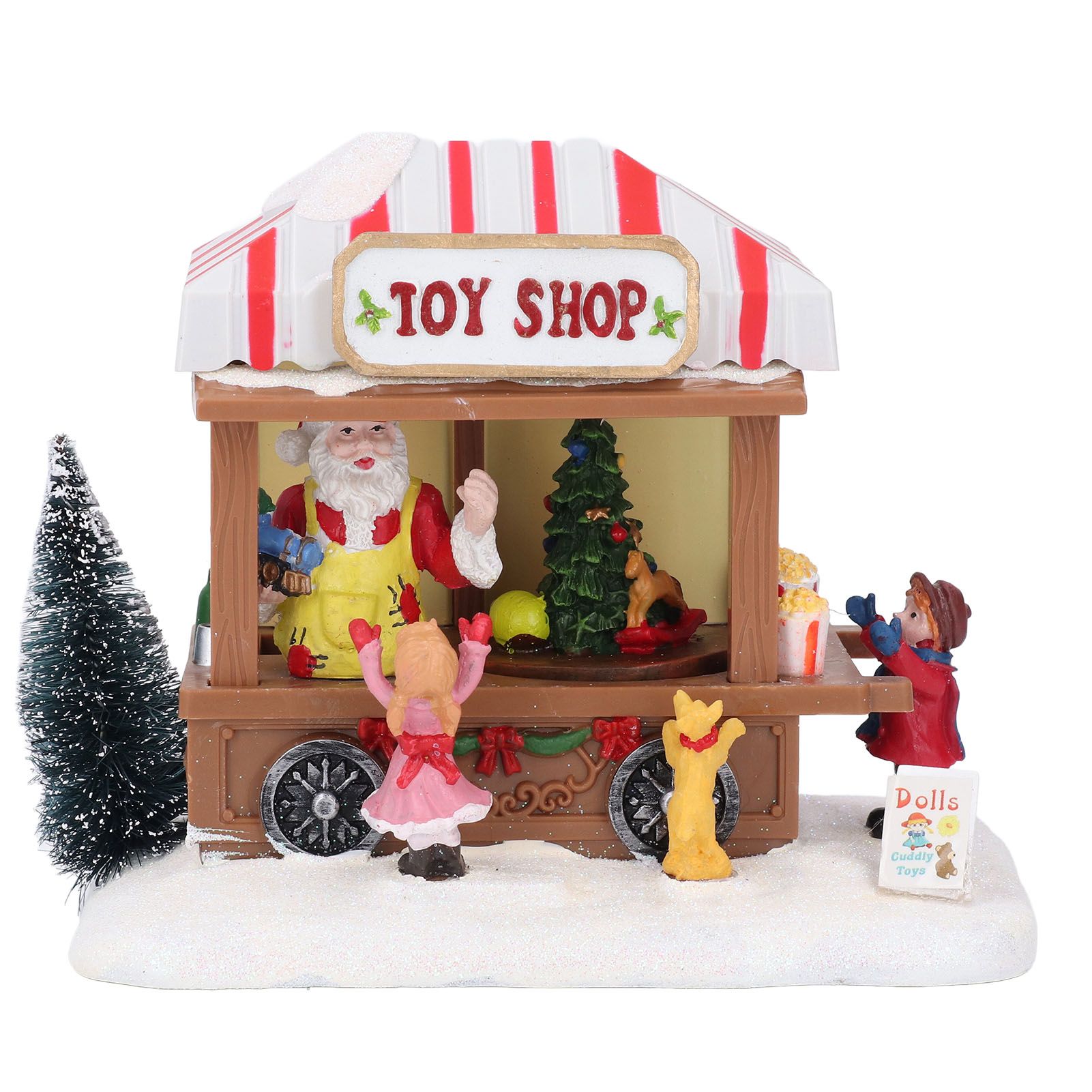 Xmas Music House Glowing Dining Car Music Box Desktop Decorative Ornament view 6
