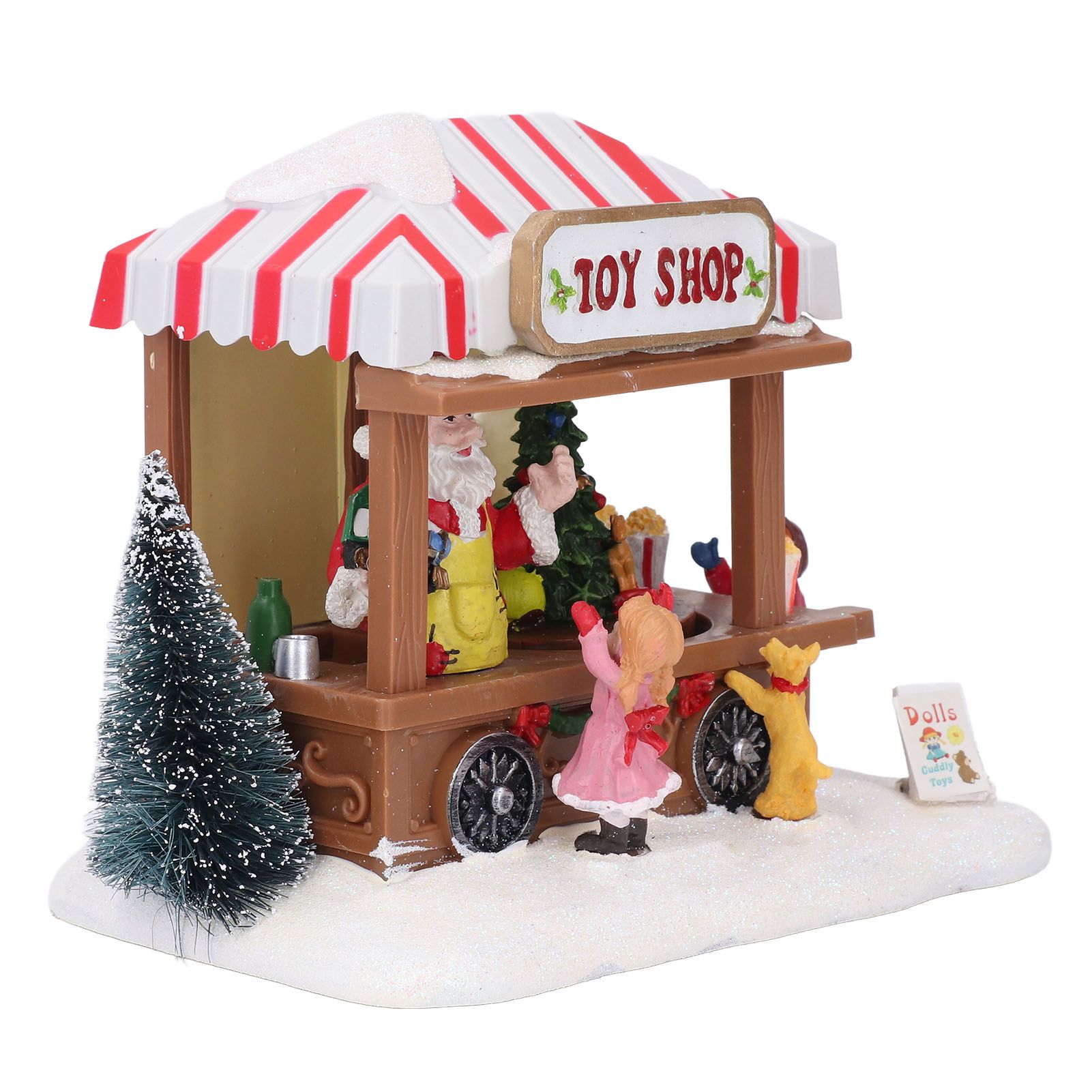 Xmas Music House Glowing Dining Car Music Box Desktop Decorative Ornament view 8