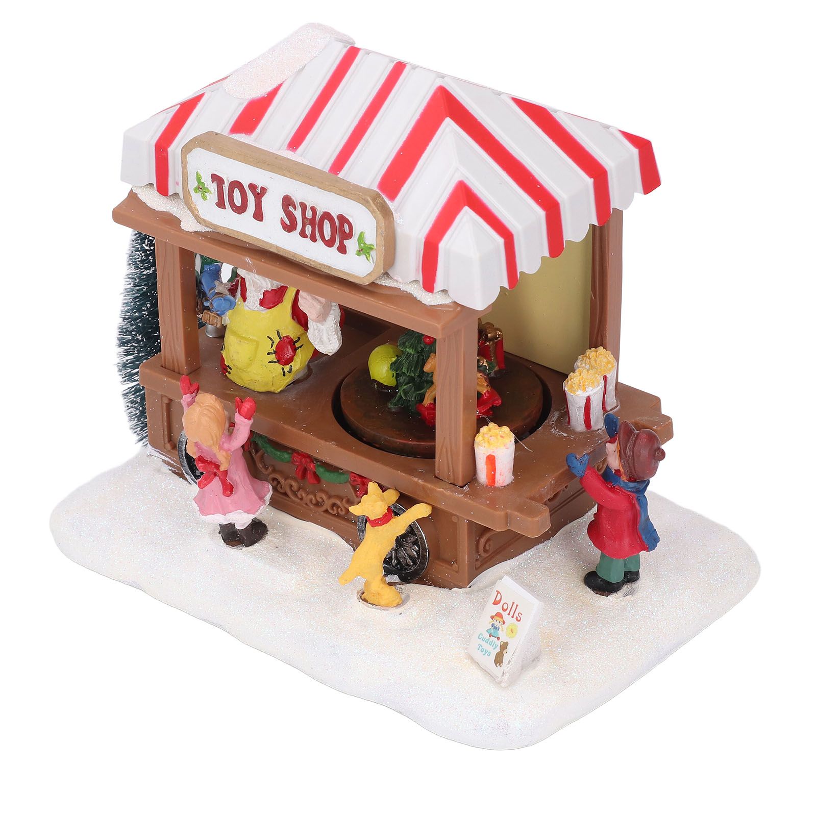 Xmas Music House Glowing Dining Car Music Box Desktop Decorative Ornament view 12