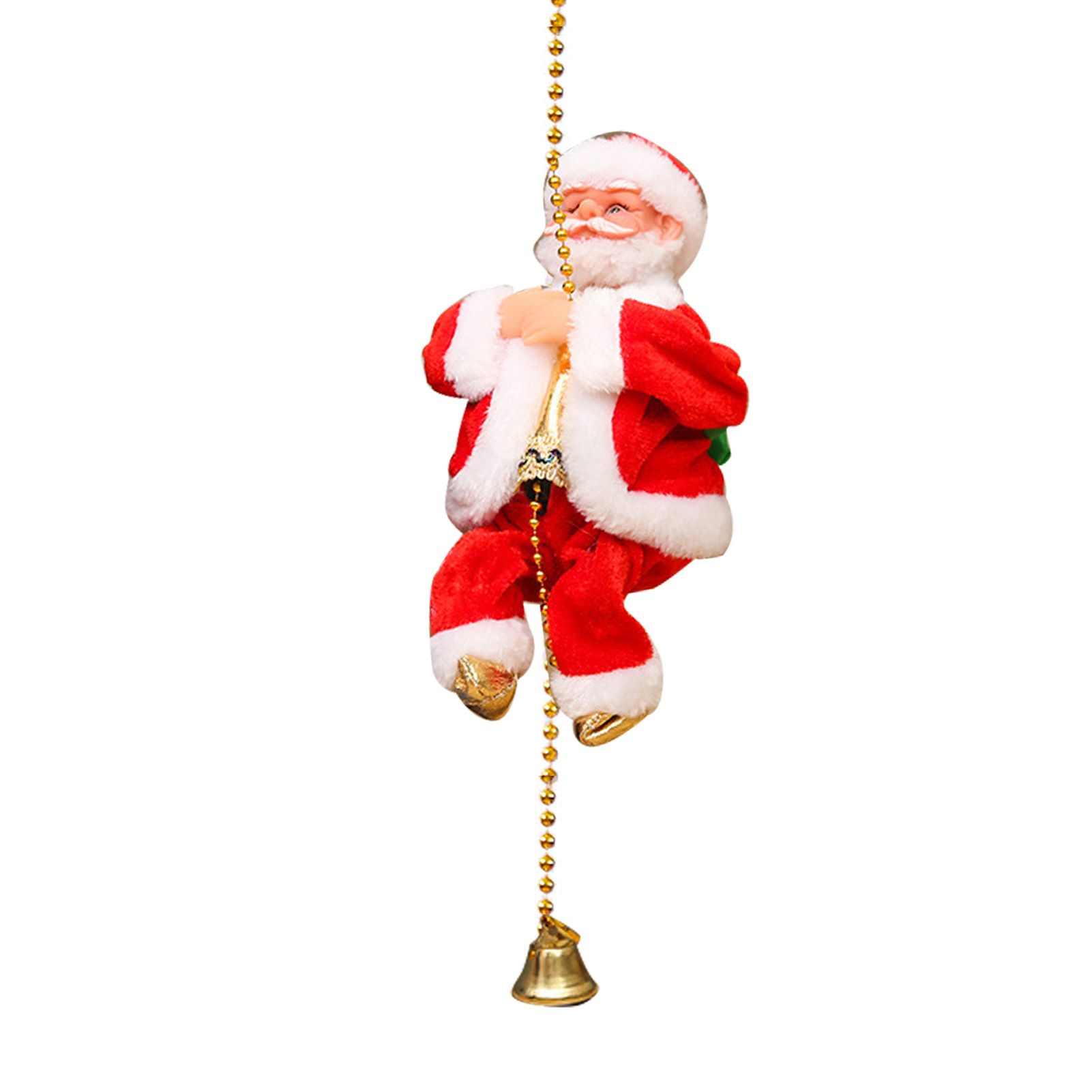 Electric Climbing Santa Ornament Climbs Up and Down Sing Dance Xmas Decoration view 3