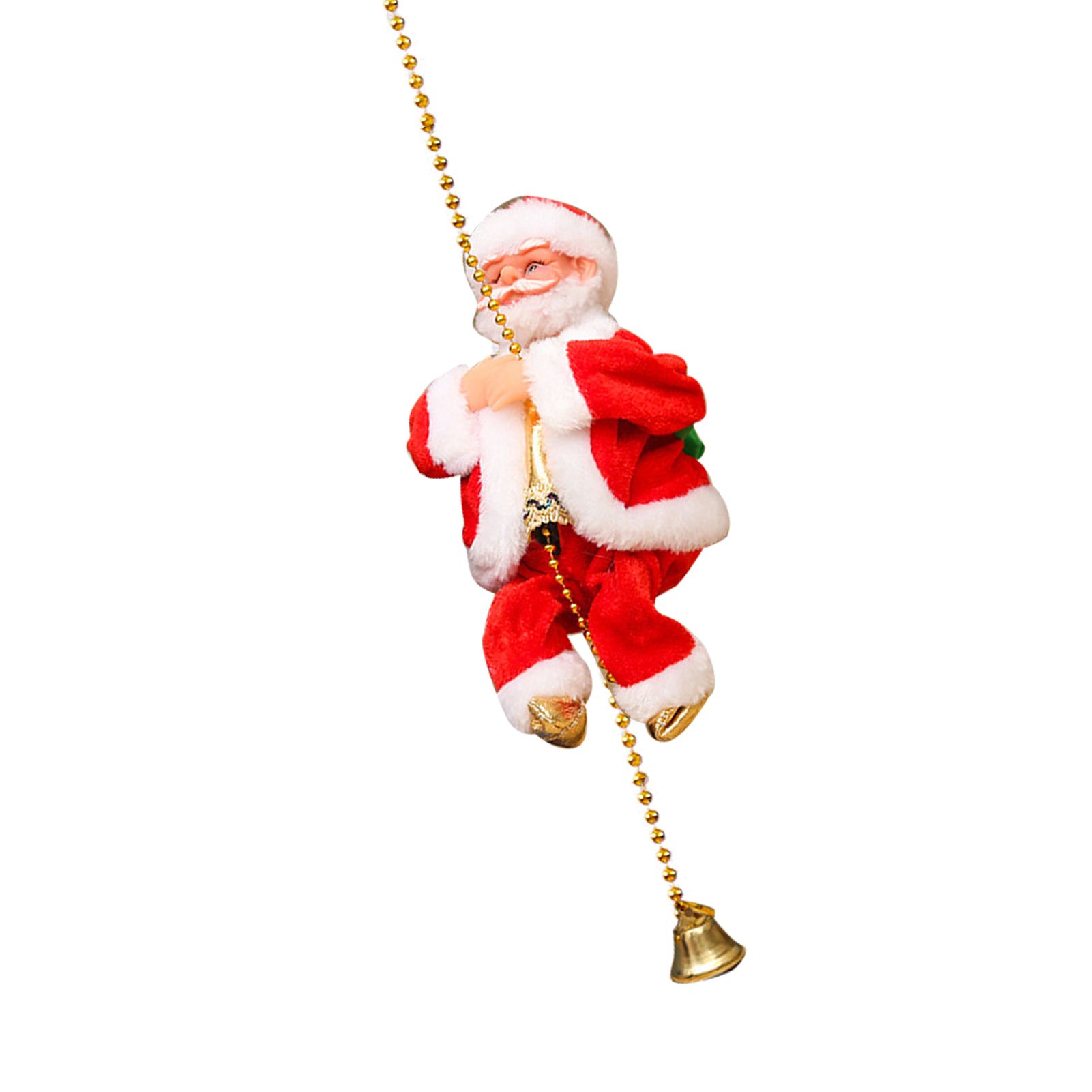Electric Climbing Santa Ornament Climbs Up and Down Sing Dance Xmas Decoration view 4
