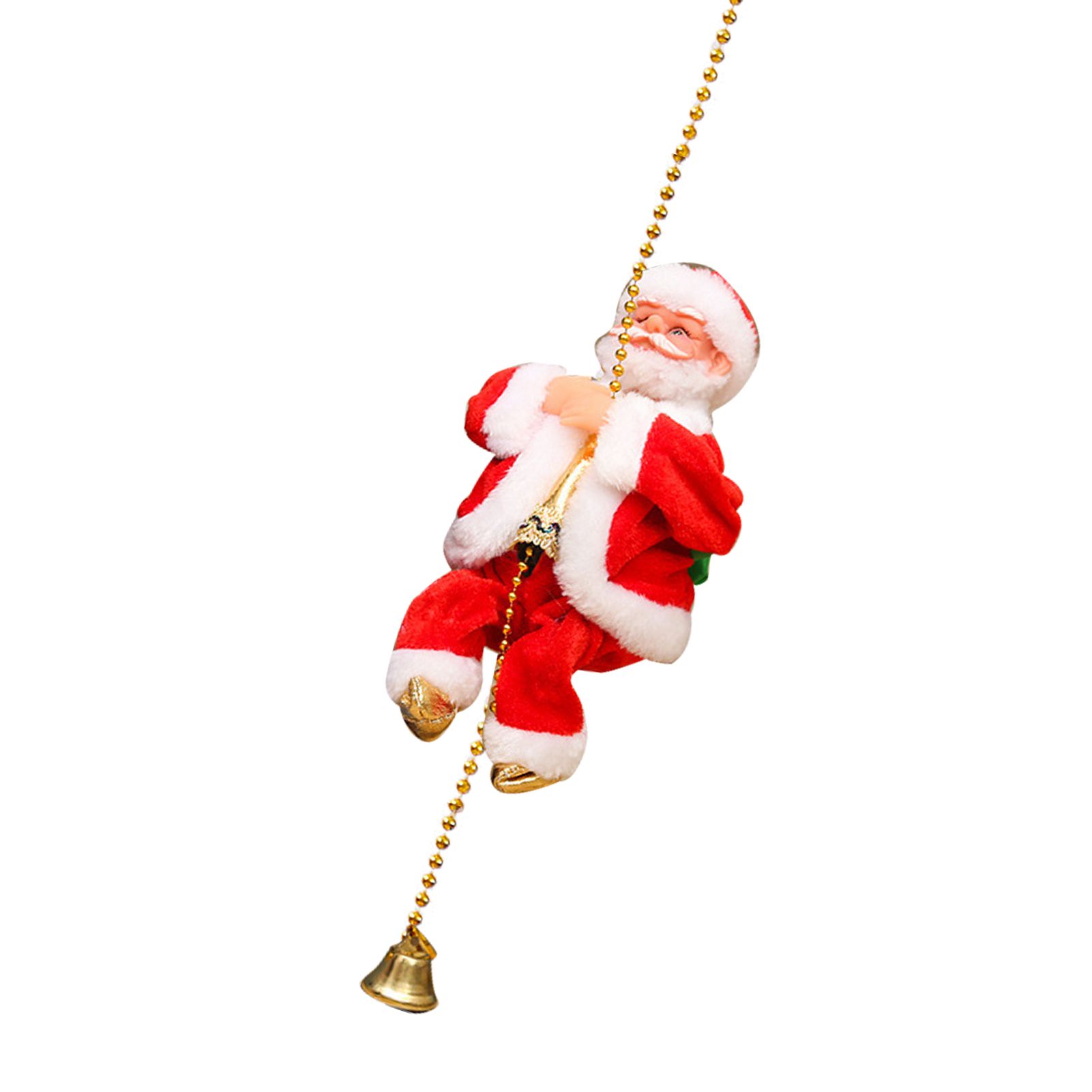 Electric Climbing Santa Ornament Climbs Up and Down Sing Dance Xmas Decoration view 6