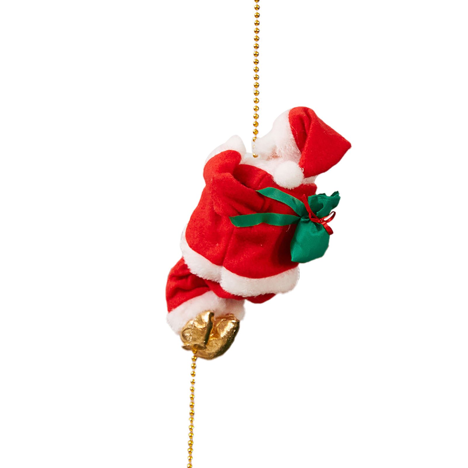 Electric Climbing Santa Ornament Climbs Up and Down Sing Dance Xmas Decoration view 3