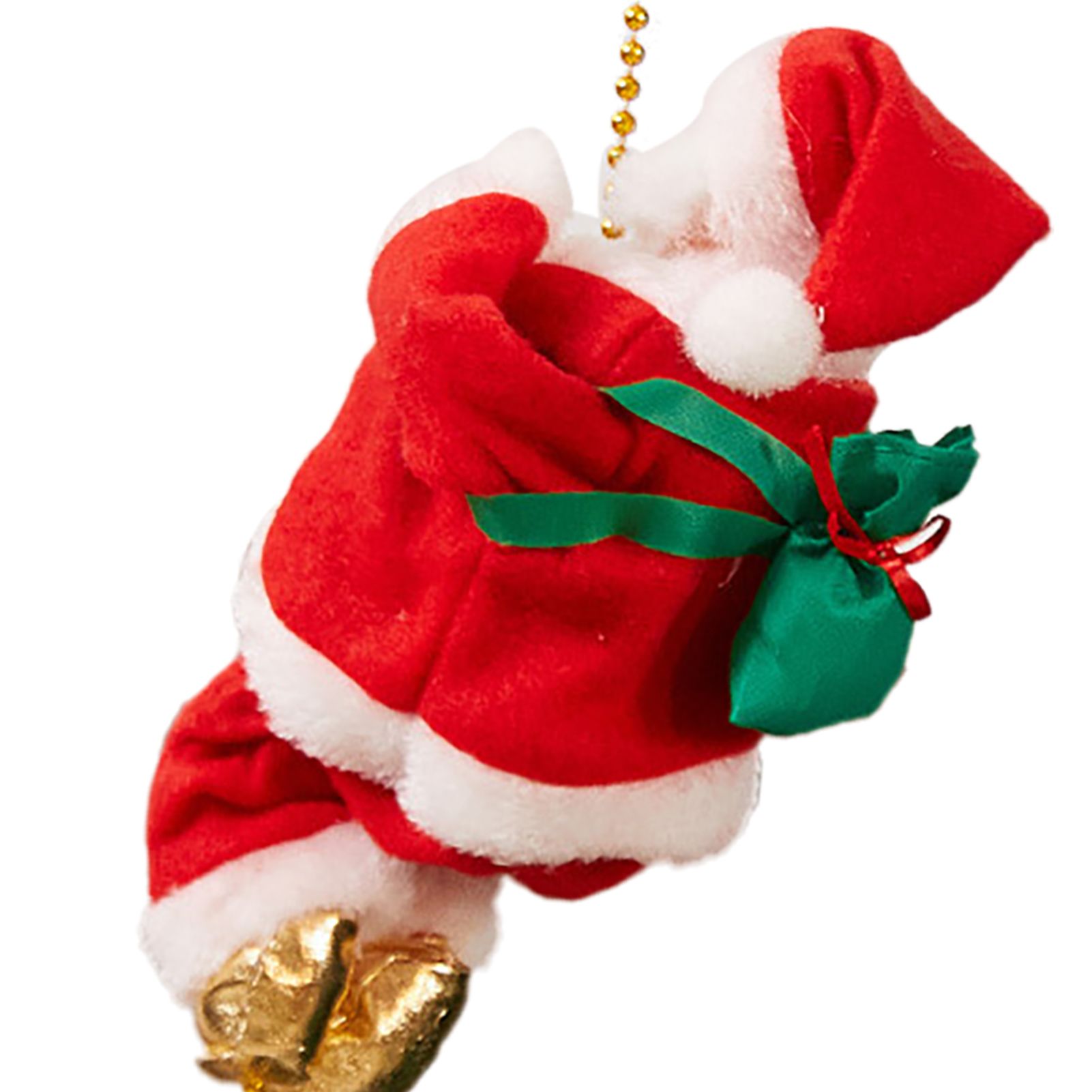 Electric Climbing Santa Ornament Climbs Up and Down Sing Dance Xmas Decoration view 5