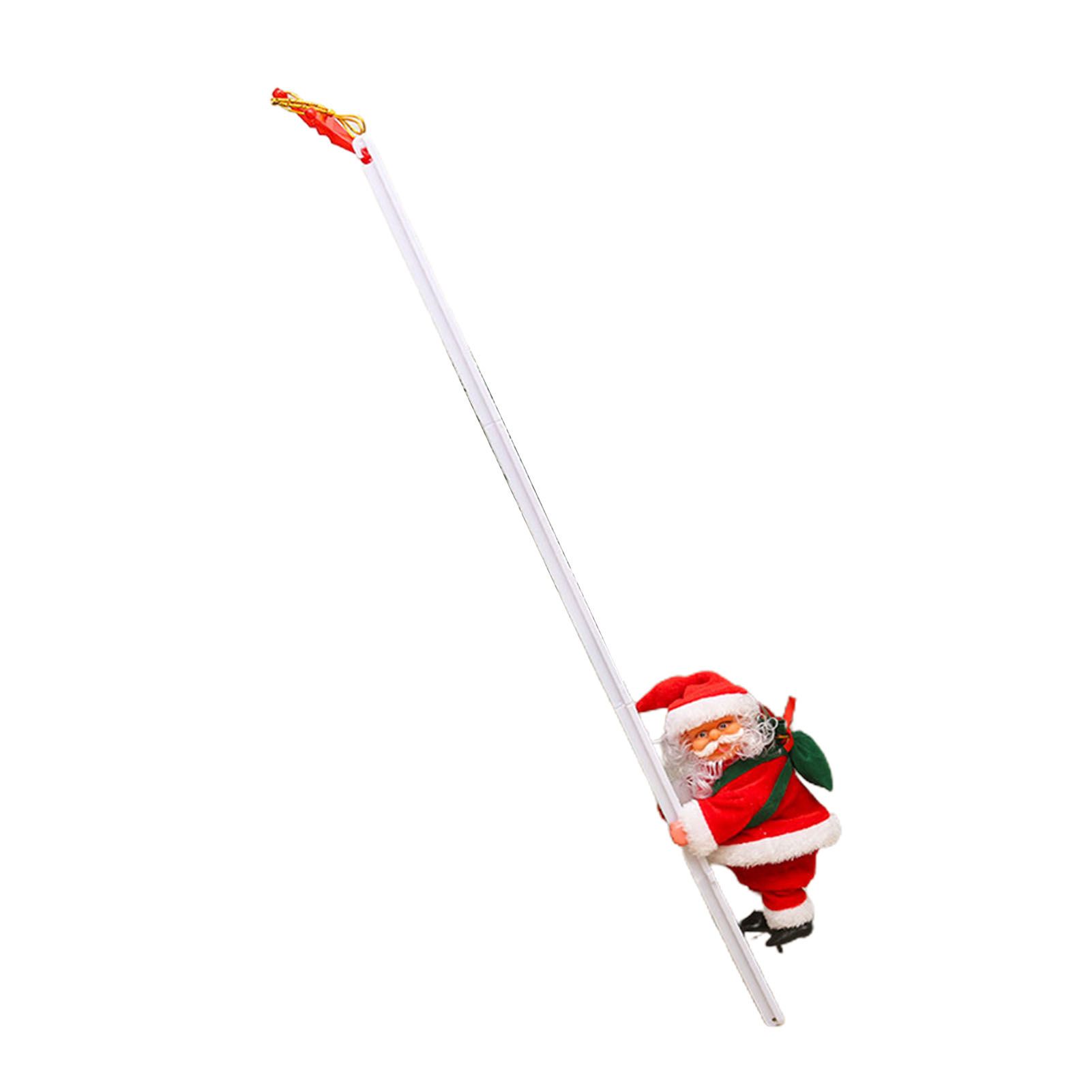Electric Climbing Ladder Santa Battery Operated Singing Dancing Climbs Up and view 2