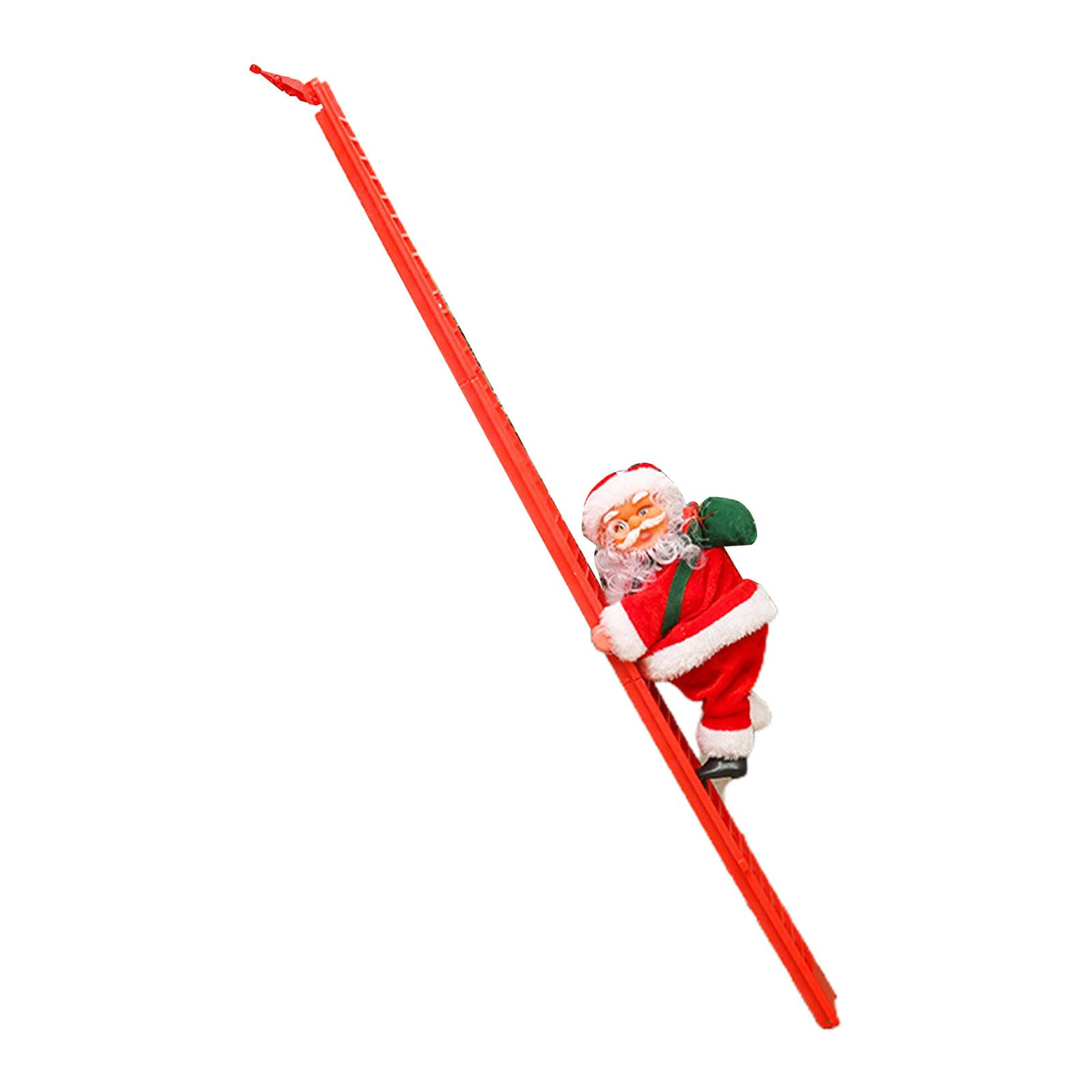 Electric Climbing Ladder Santa Battery Operated Singing Dancing Climbs Up and view 2