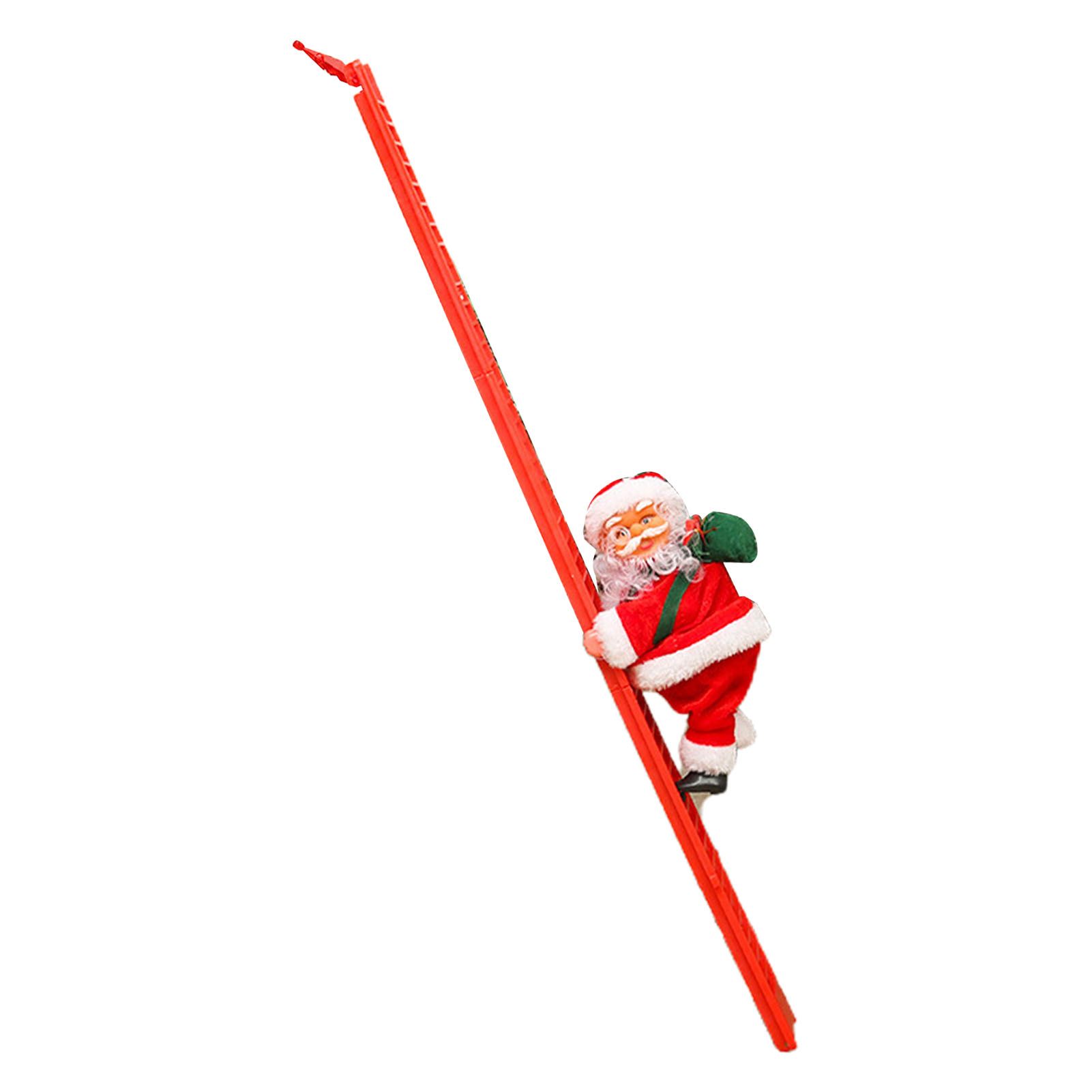 Electric Climbing Ladder Santa Battery Operated Singing Dancing Climbs Up and view 3