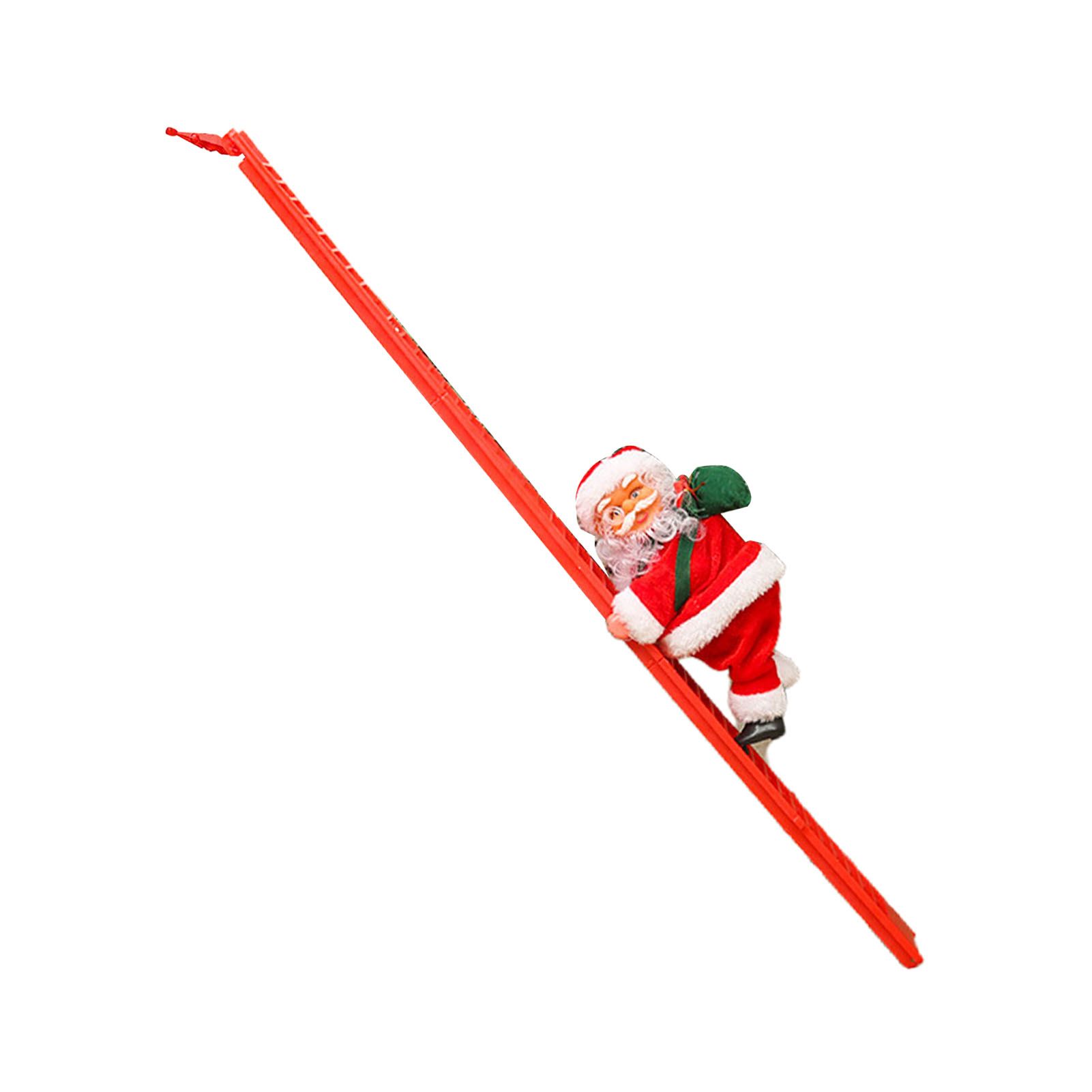 Electric Climbing Ladder Santa Battery Operated Singing Dancing Climbs Up and view 4