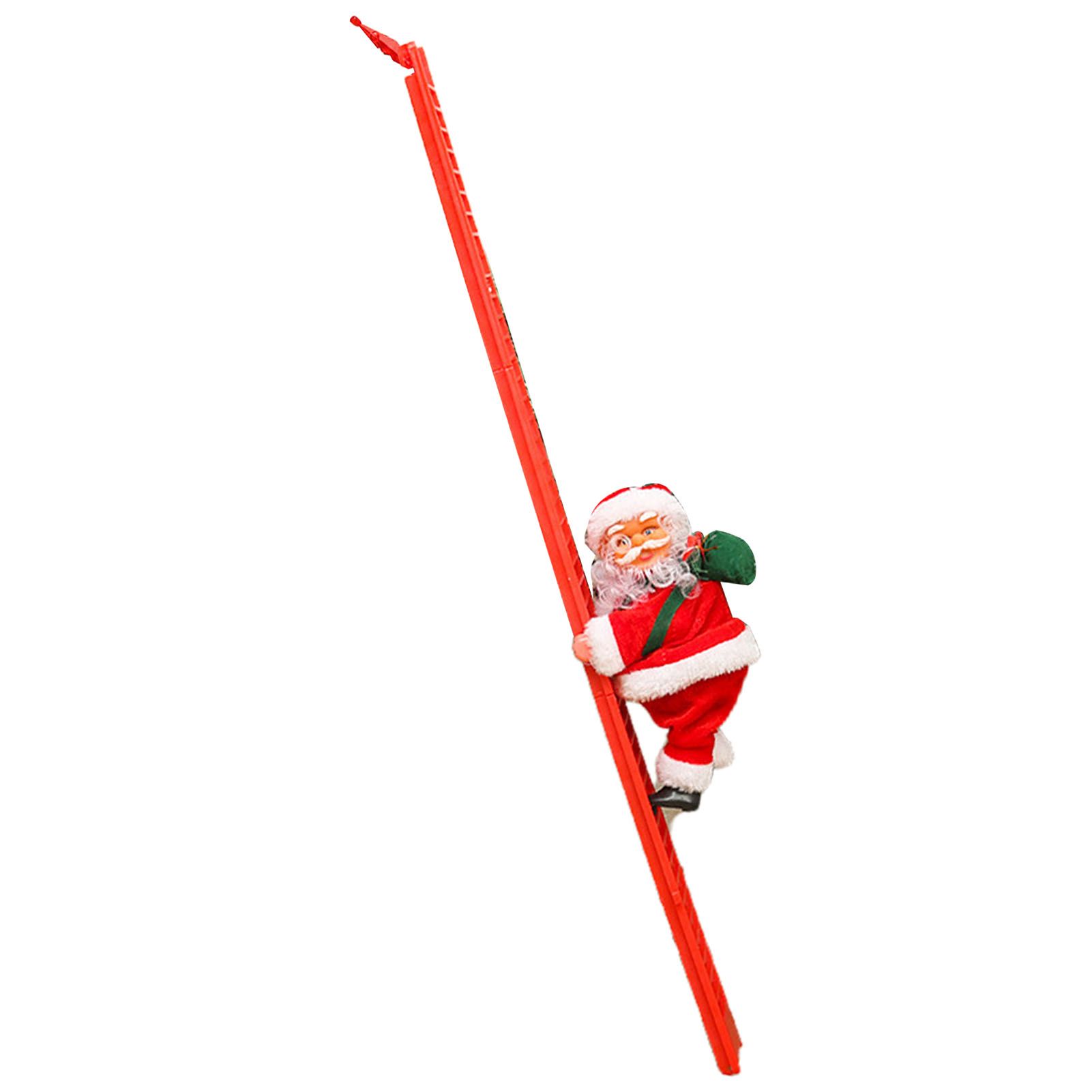 Electric Climbing Ladder Santa Battery Operated Singing Dancing Climbs Up and view 5