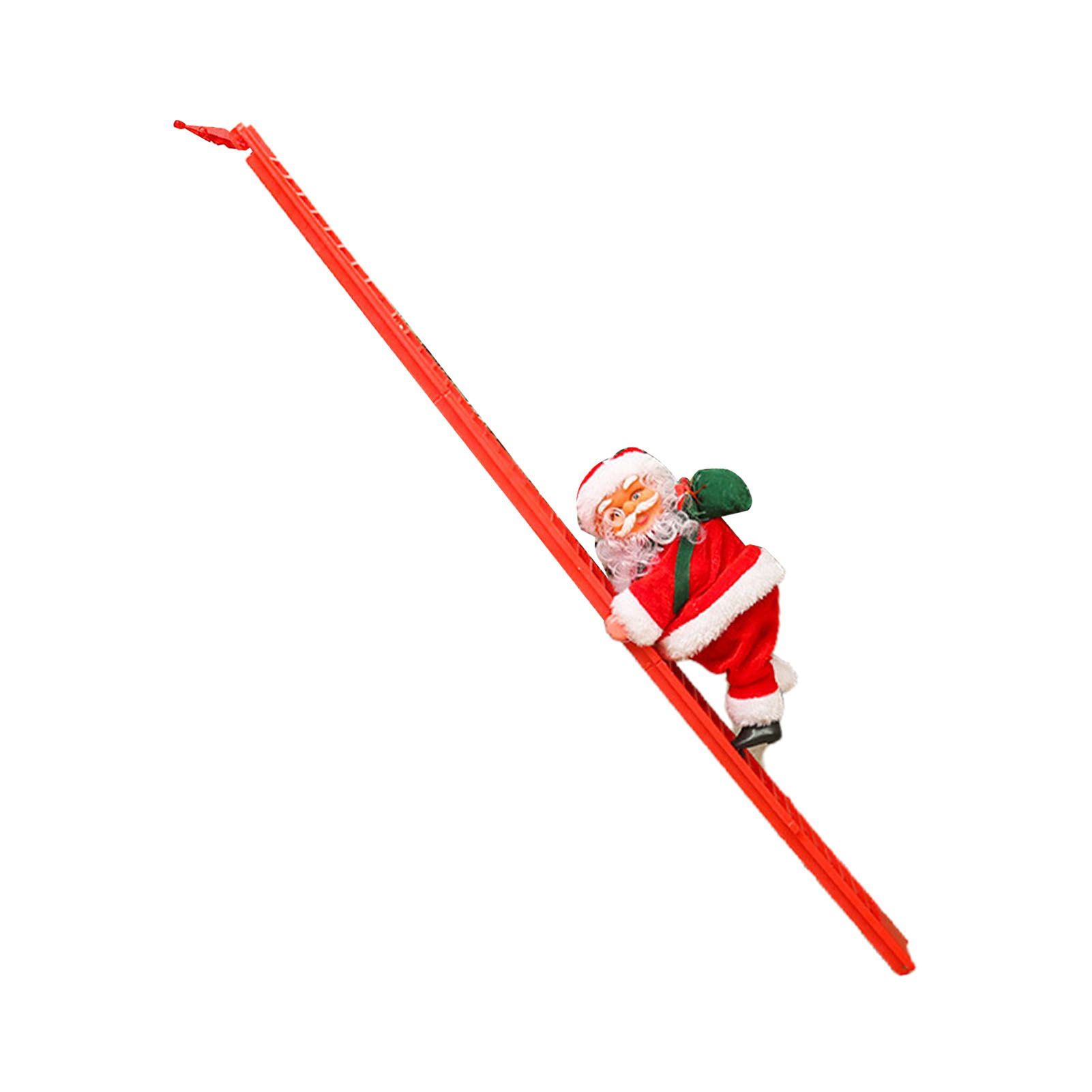 Electric Climbing Ladder Santa Battery Operated Singing Dancing Climbs Up and view 6