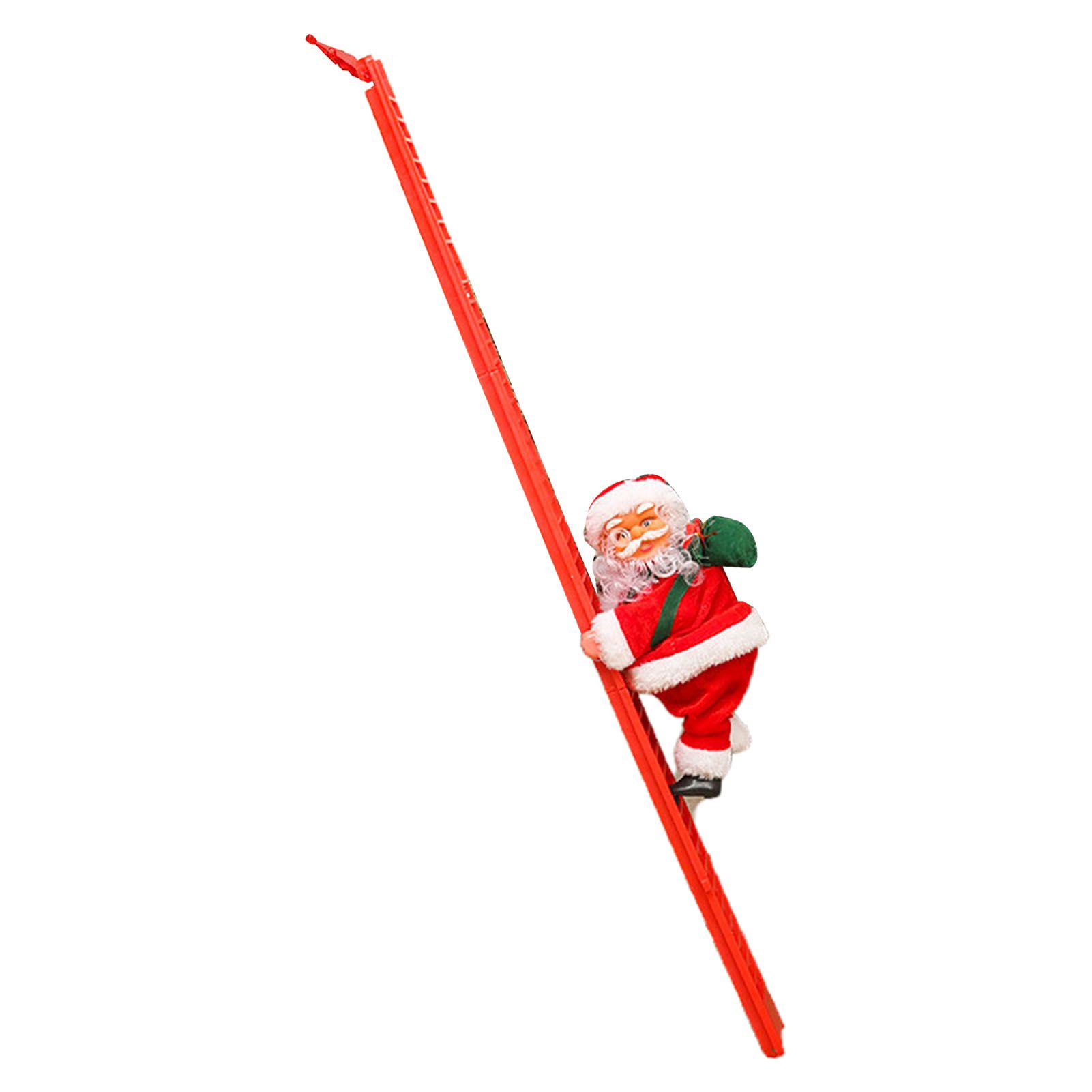 Electric Climbing Ladder Santa Battery Operated Singing Dancing Climbs Up and view 7