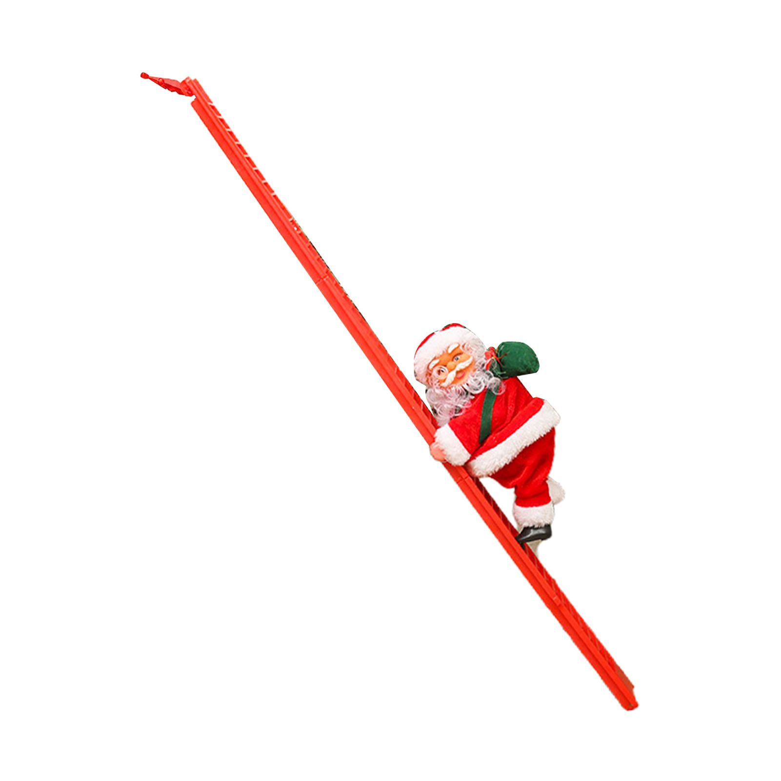 Electric Climbing Ladder Santa Battery Operated Singing Dancing Climbs Up and view 8