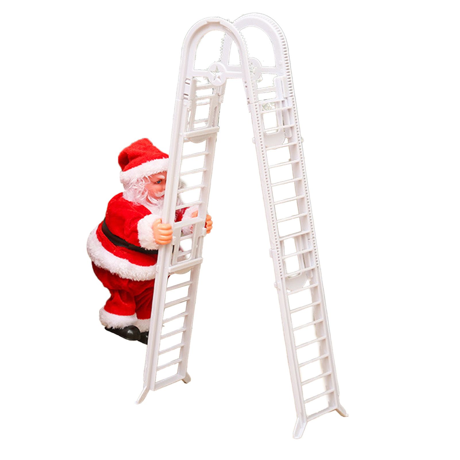 Santa Climbing Ladder Toy Cute Festive Sing Electric Santa Music Toy Xmas view 3