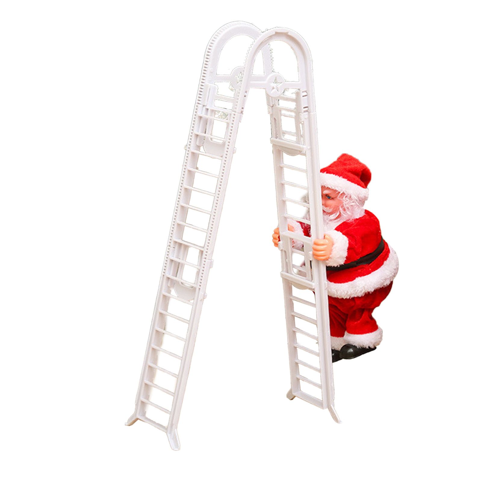 Santa Climbing Ladder Toy Cute Festive Sing Electric Santa Music Toy Xmas view 9