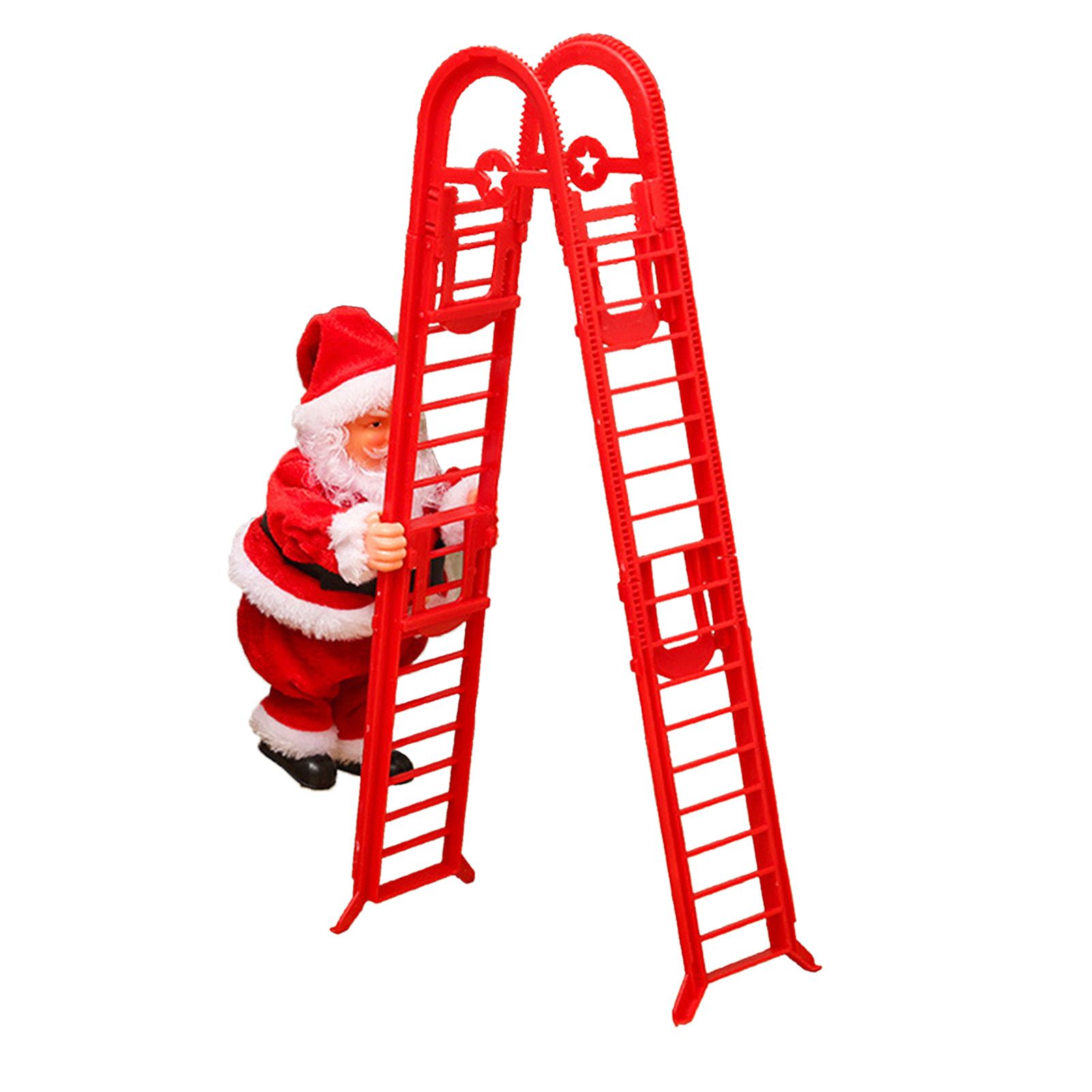 Santa Climbing Ladder Toy Cute Festive Sing Electric Santa Music Toy Xmas view 2