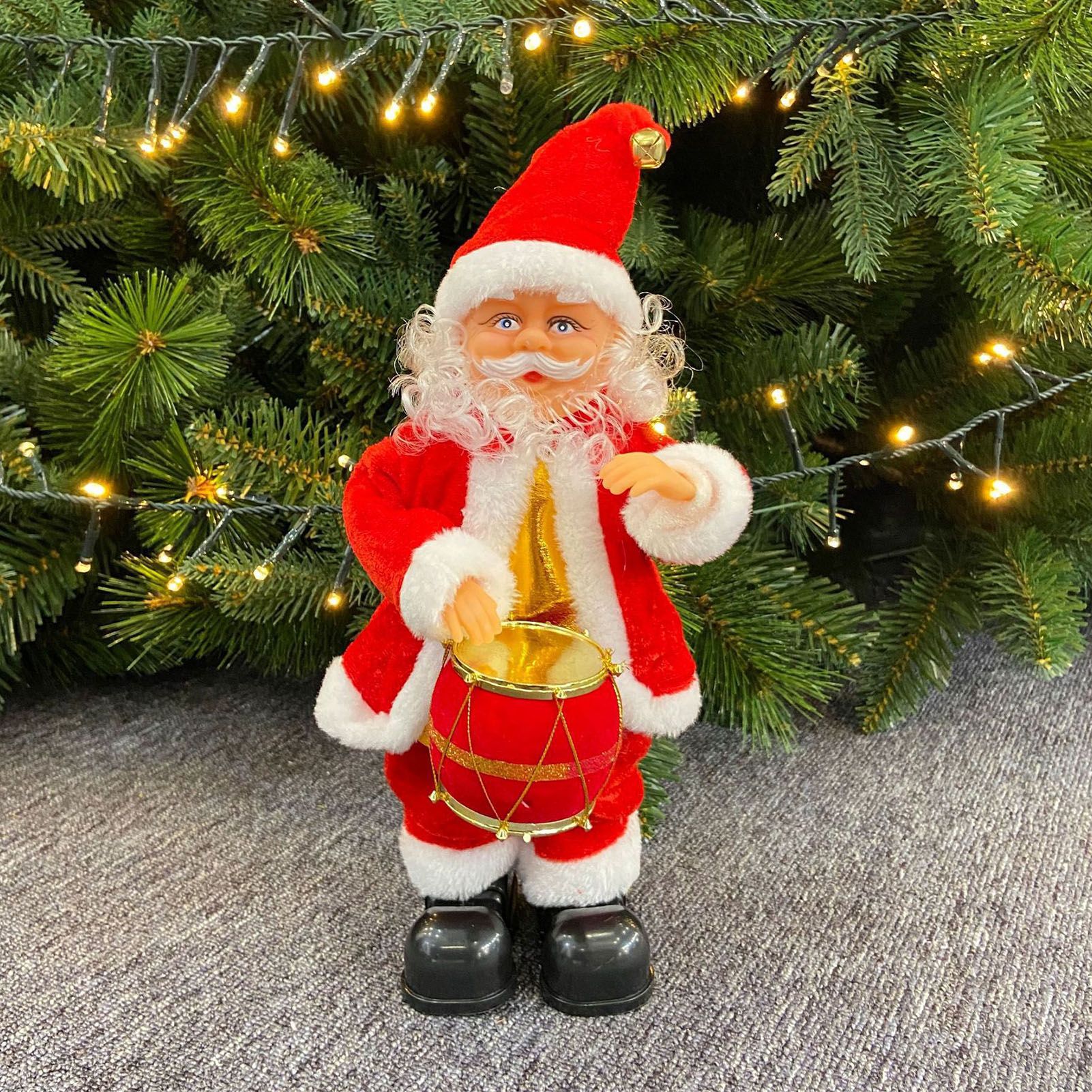 Electric Singing Dancing Santa Musical Figure Decoration Battery Operated Xmas view 9