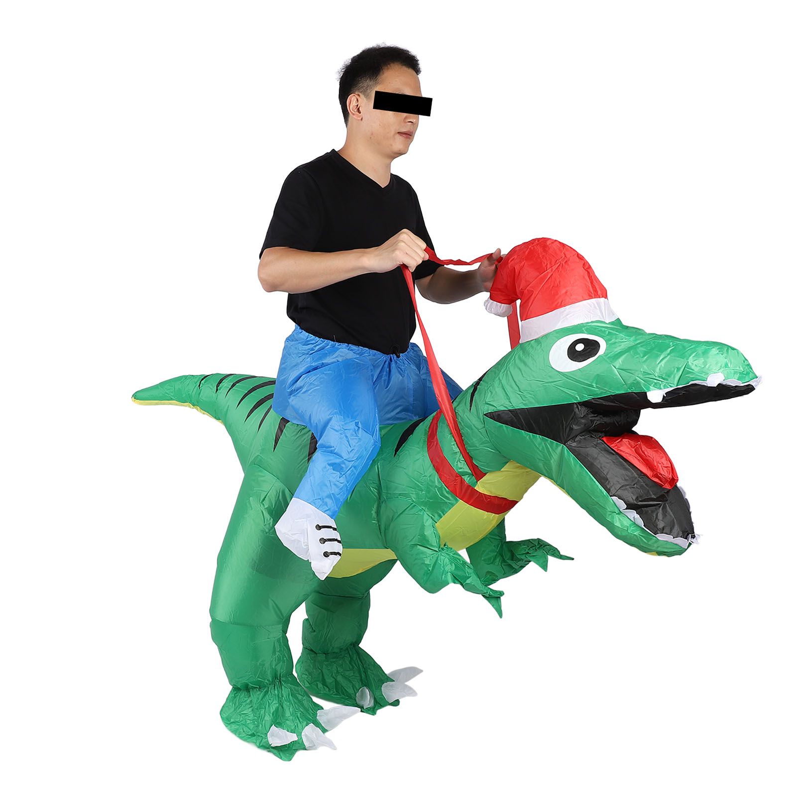 Xmas Riding Dinosaur Costume Xmas Cosplay Costume Funny Xmas Riding Dinosaur view 7