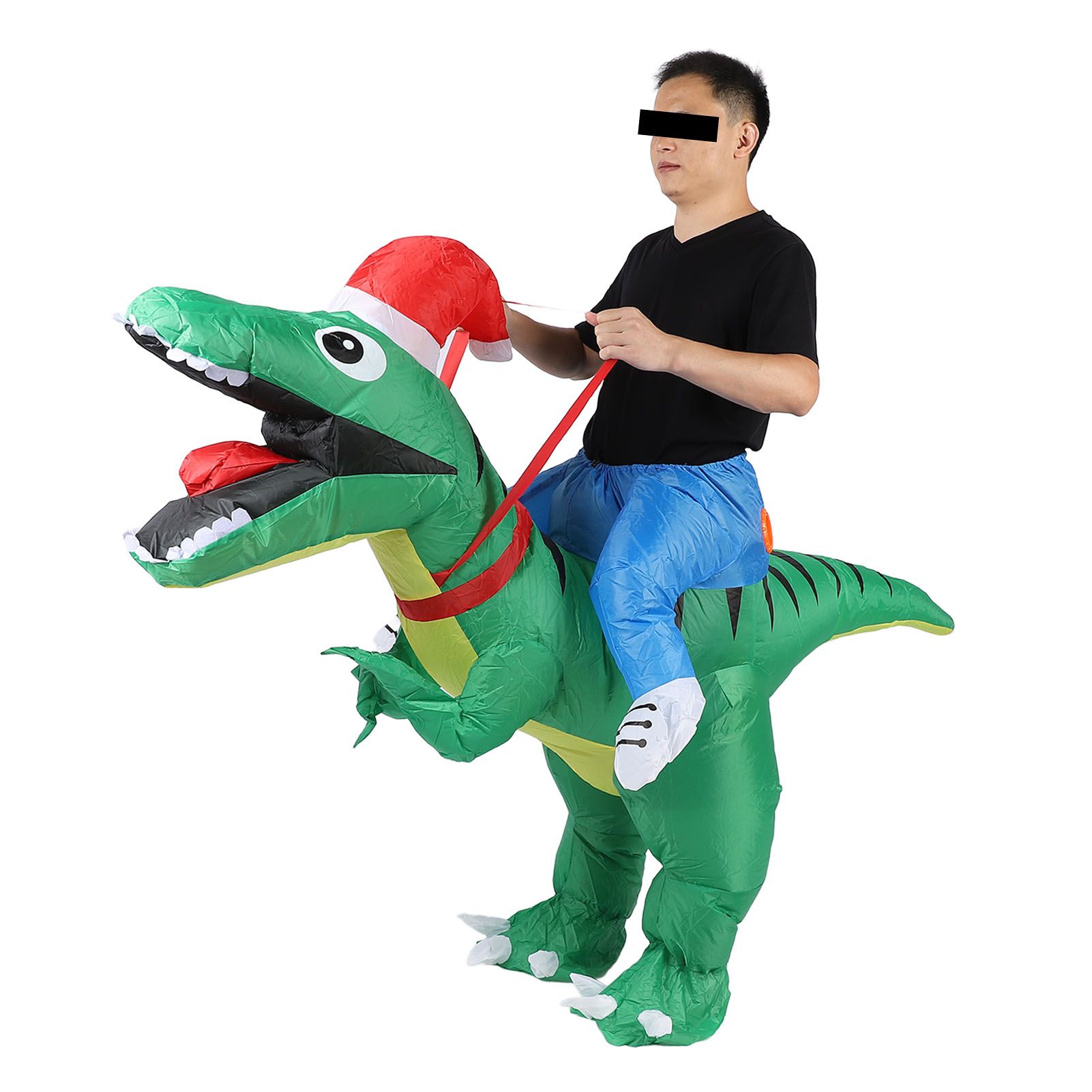 Xmas Riding Dinosaur Costume Xmas Cosplay Costume Funny Xmas Riding Dinosaur view 9