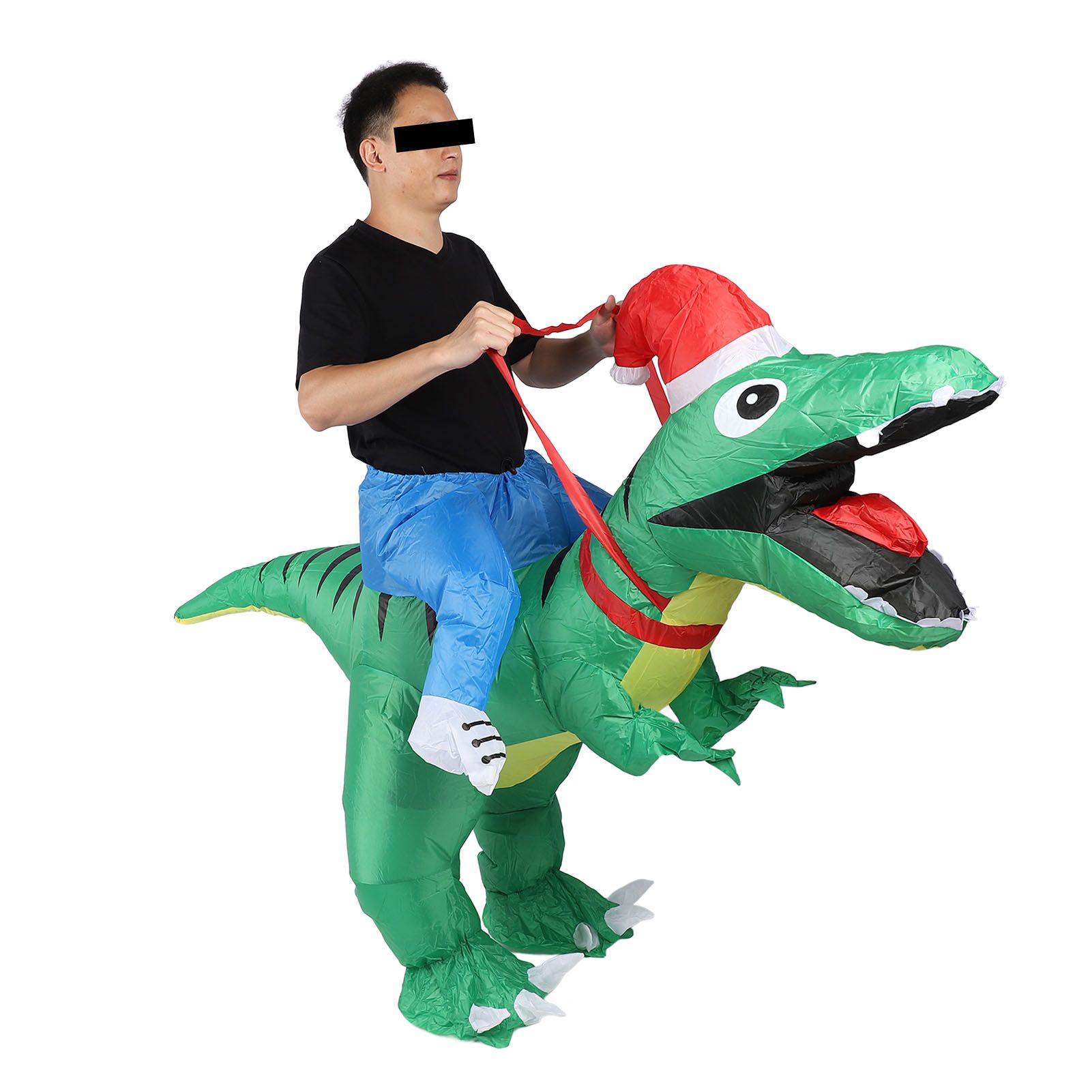 Xmas Riding Dinosaur Costume Xmas Cosplay Costume Funny Xmas Riding Dinosaur view 10