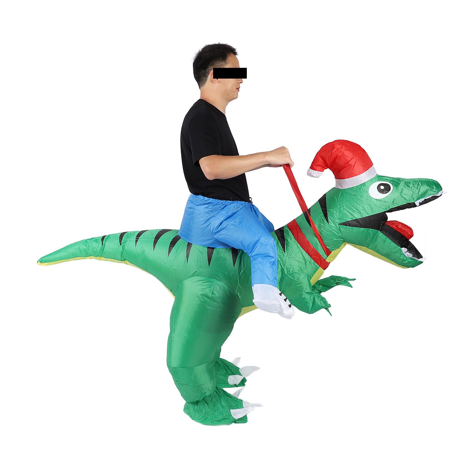 Xmas Riding Dinosaur Costume Xmas Cosplay Costume Funny Xmas Riding Dinosaur view 11