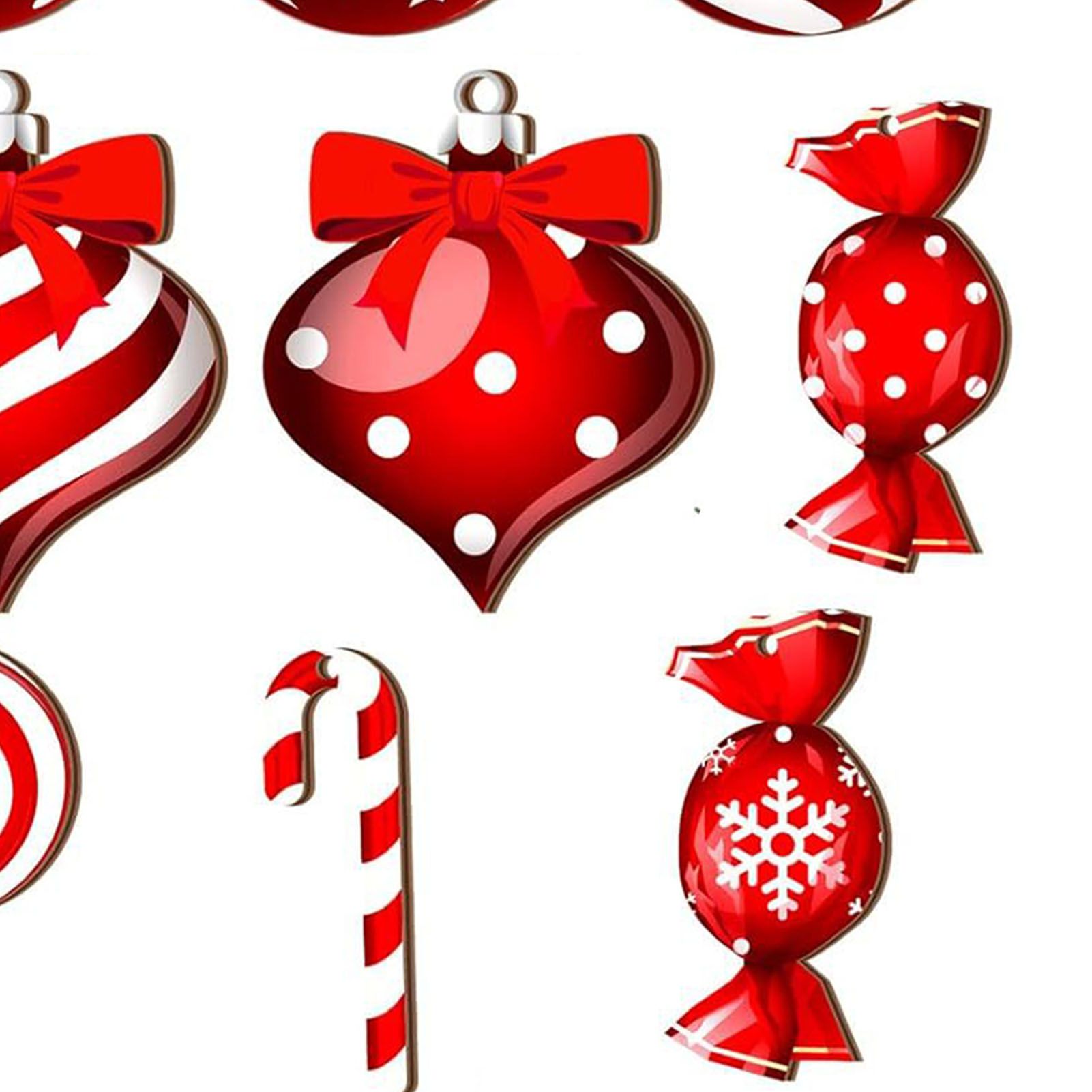36Pcs Xmas Tree Ornament Plywood Enhanced Ambience Cute Look Xmas Tree Hanging view 7