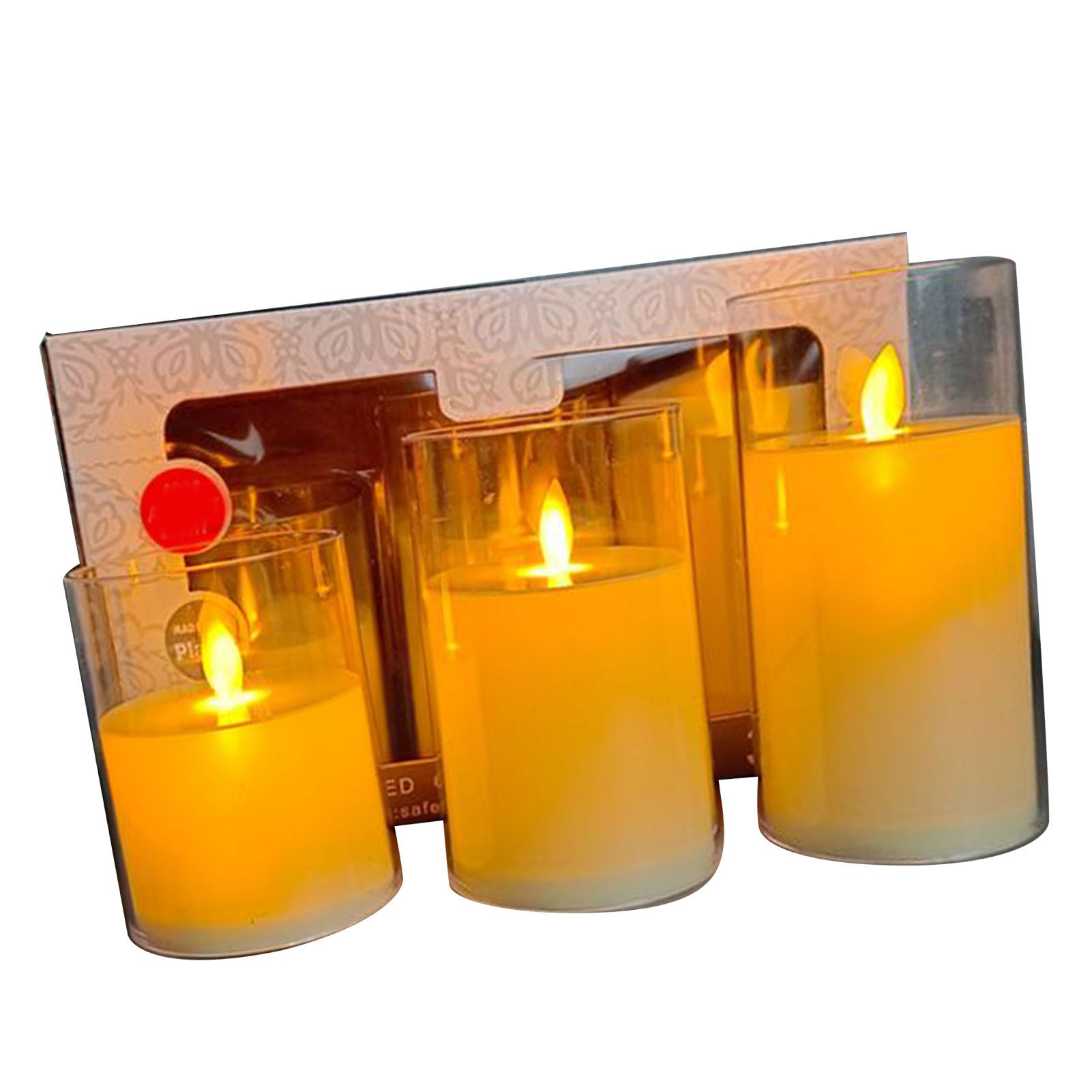3PCS Flameless LED Candles Electronic Candle Light for Wedding Table Festival — image 1