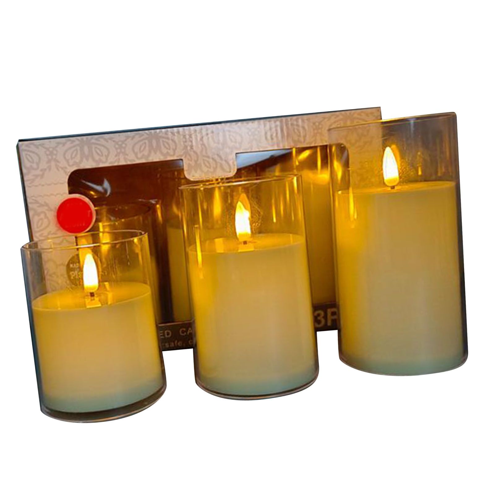 3PCS Flameless LED Candles Electronic Candle Light for Wedding Table Festival — image 1