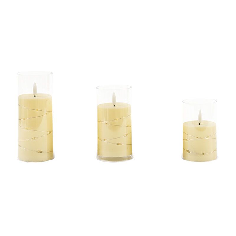 3PCS Flameless Candle LED Realistic PP Battery Operated Electric Candle for view 2