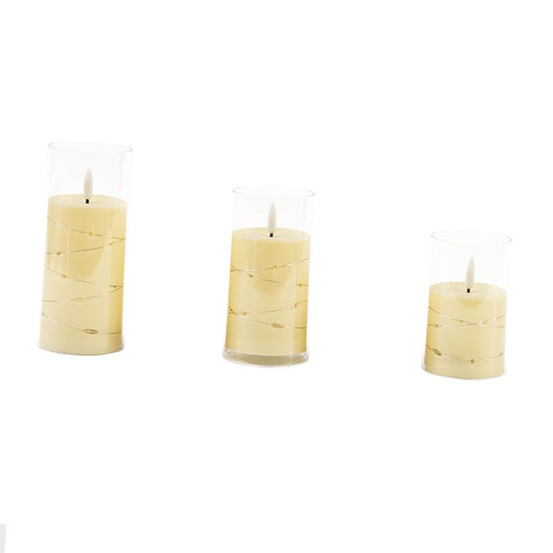 3PCS Flameless Candle LED Realistic PP Battery Operated Electric Candle for view 3