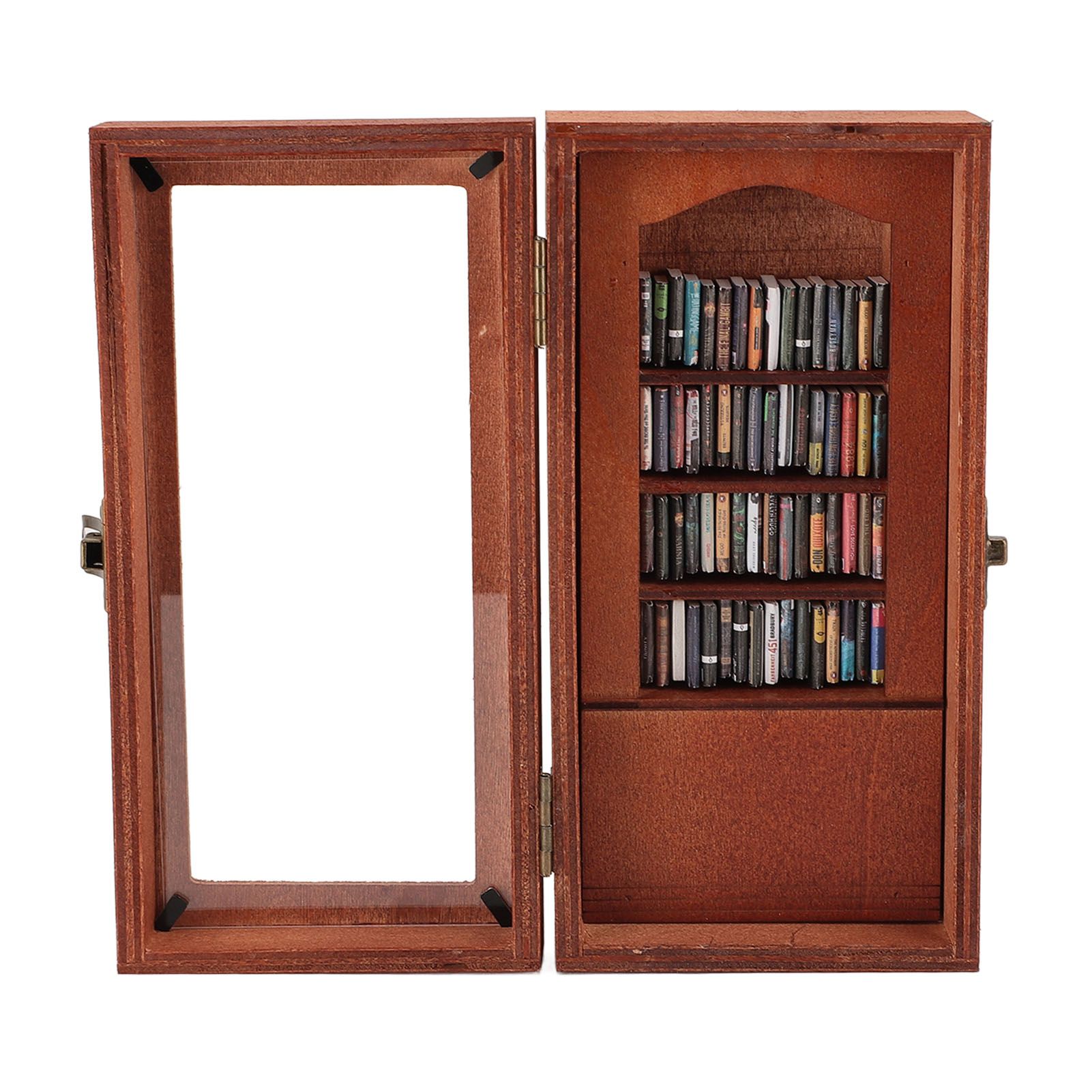 Anxiety Relief Bookshelf Wooden Novel Display Cabinet Ornament with 1 Pack
