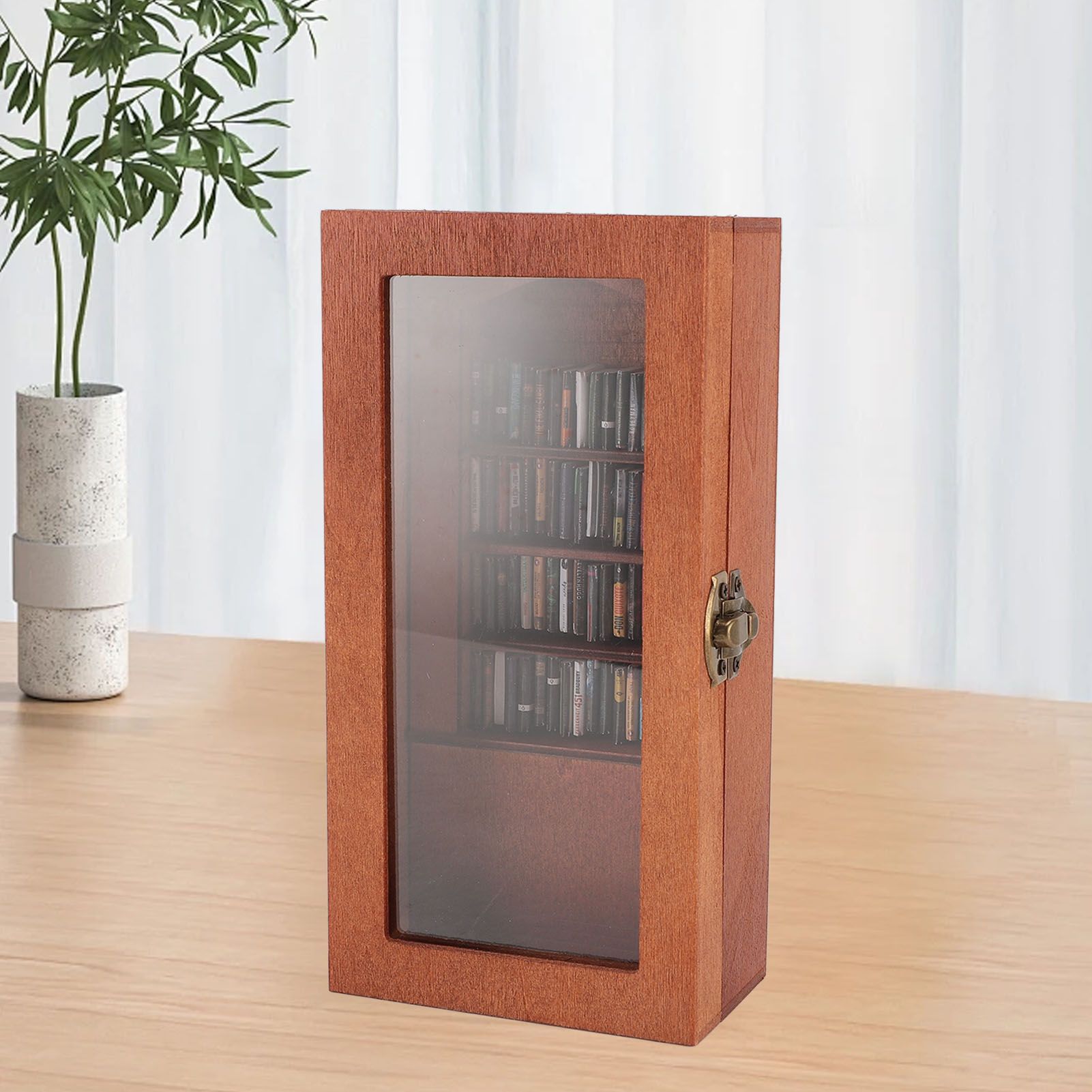 Anxiety Relief Bookshelf Wooden Novel Display Cabinet Ornament with 1 Pack view 11