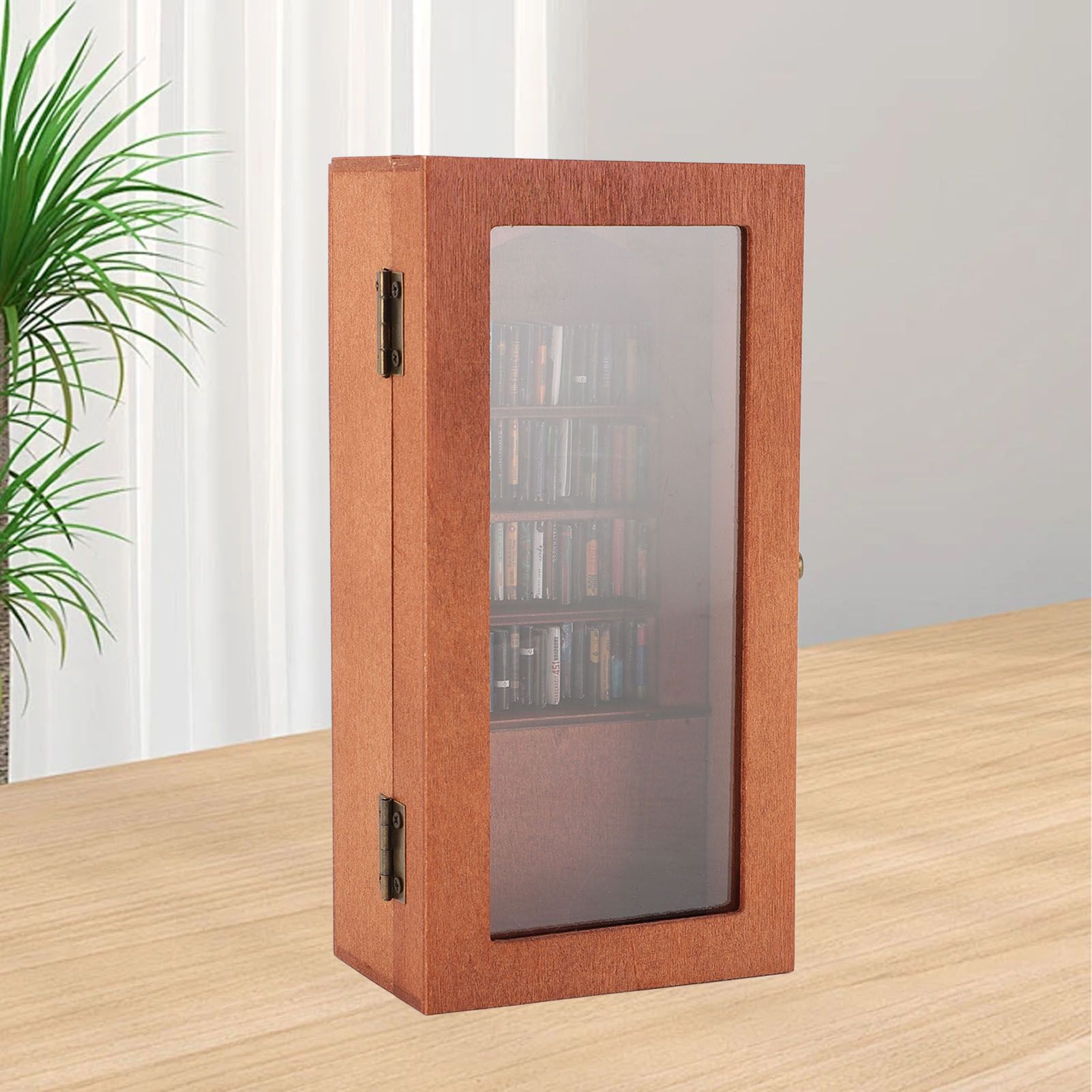 Anxiety Relief Bookshelf Wooden Novel Display Cabinet Ornament with 1 Pack view 12
