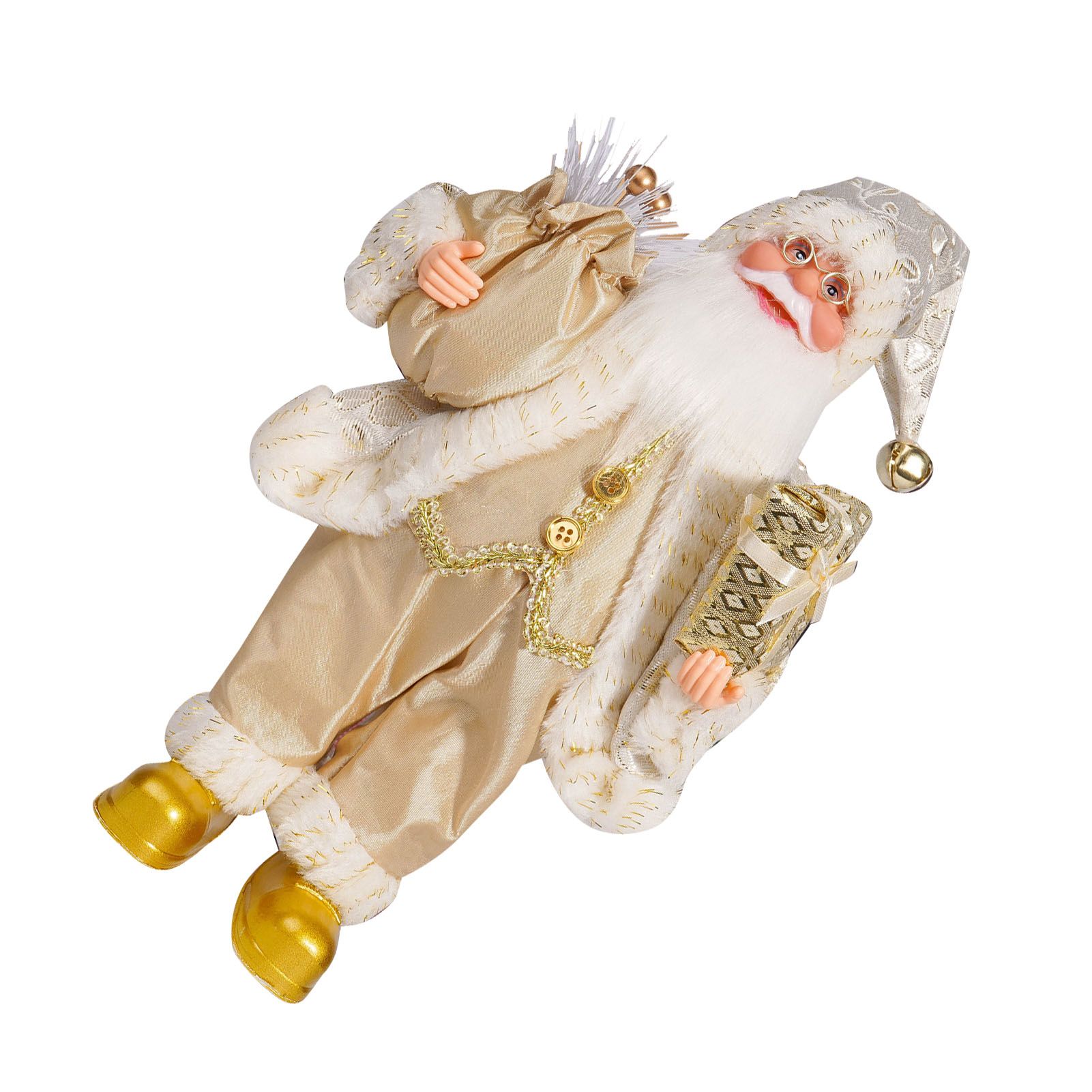 12.6 Inch Santa Figurine Doll Xmas Standing Santa Decoration for Room — image 1