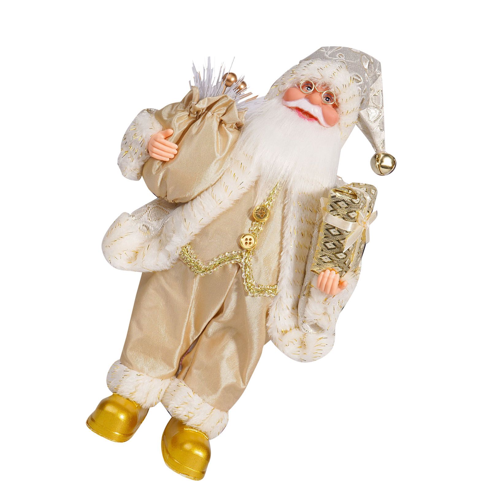 12.6 Inch Santa Figurine Doll Xmas Standing Santa Decoration for Room view 4