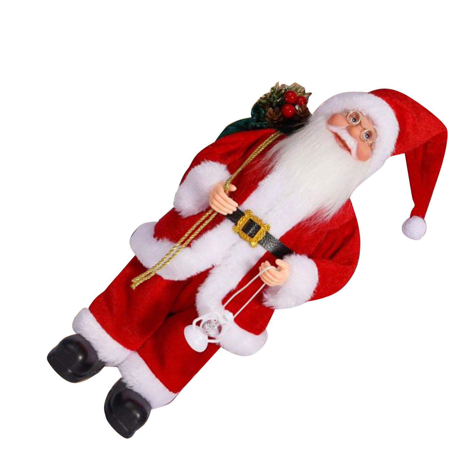 12.6 Inch Santa Figurine Doll Xmas Standing Santa Decoration for Room — image 1