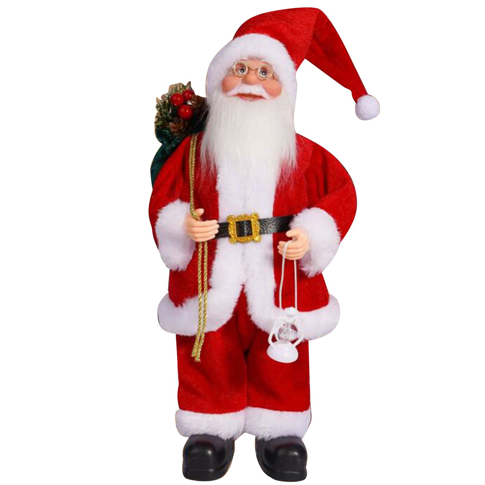 12.6 Inch Santa Figurine Doll Xmas Standing Santa Decoration for Room view 2