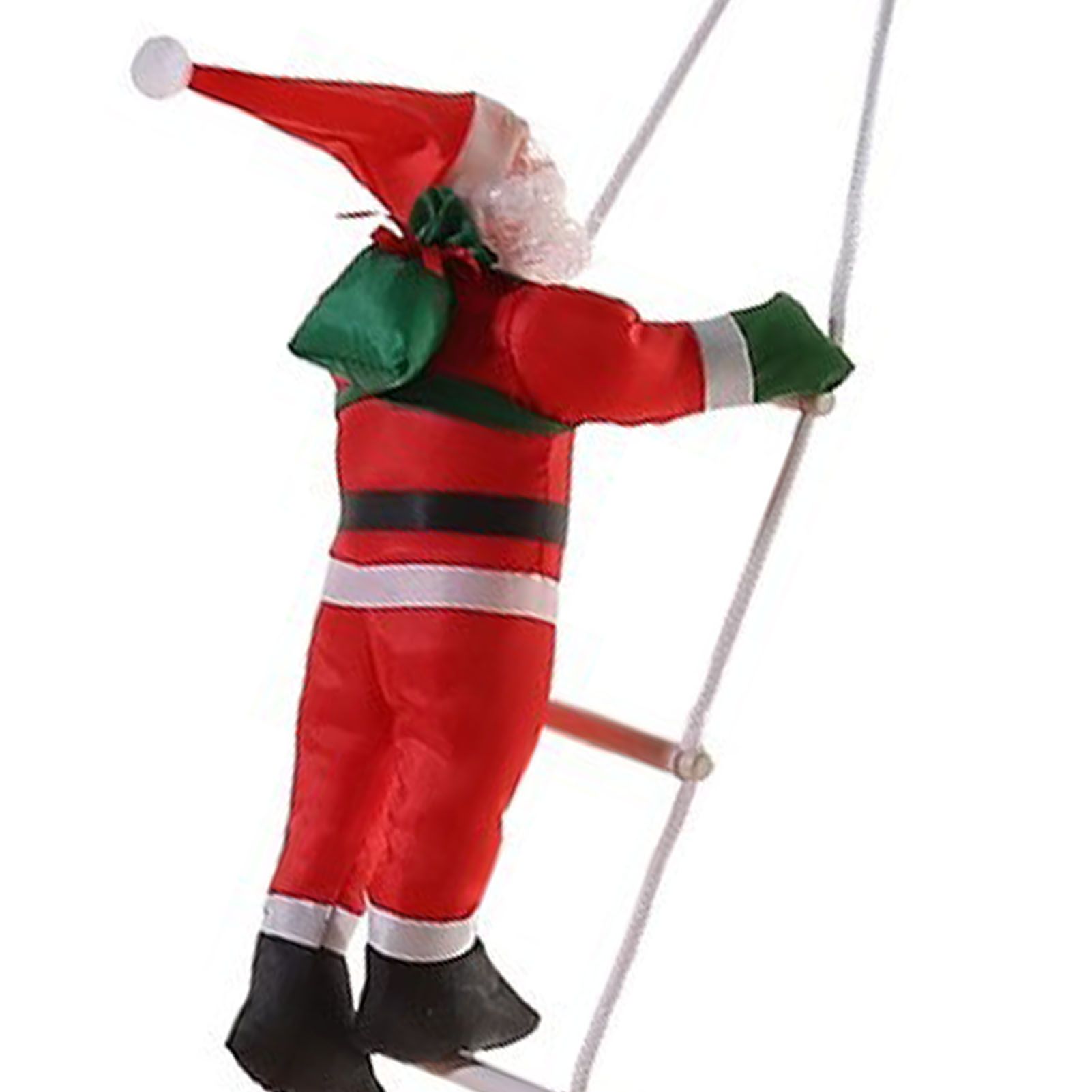 Ladder Climbing Hanging Father Xmas 9.8 Inch Xmas Tree Hanging Ornament for view 2
