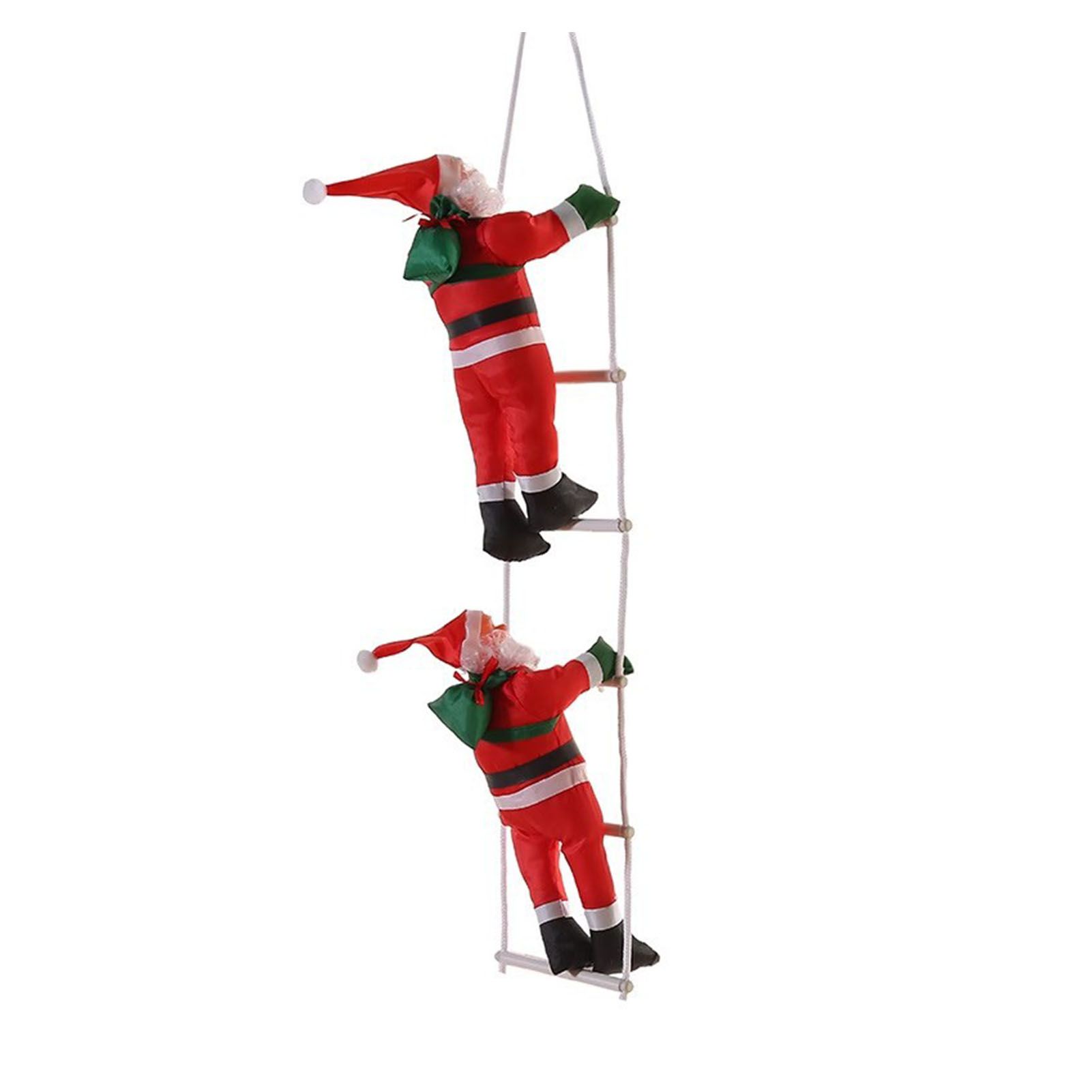 Ladder Climbing Hanging Father Xmas 9.8 Inch Xmas Tree Hanging Ornament for view 3