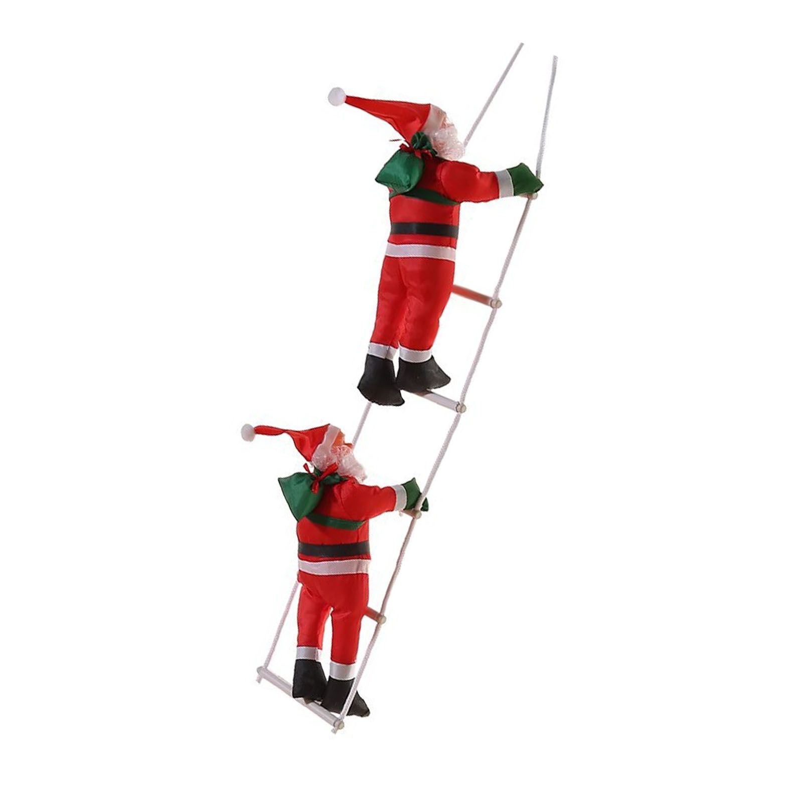 Ladder Climbing Hanging Father Xmas 9.8 Inch Xmas Tree Hanging Ornament for view 4