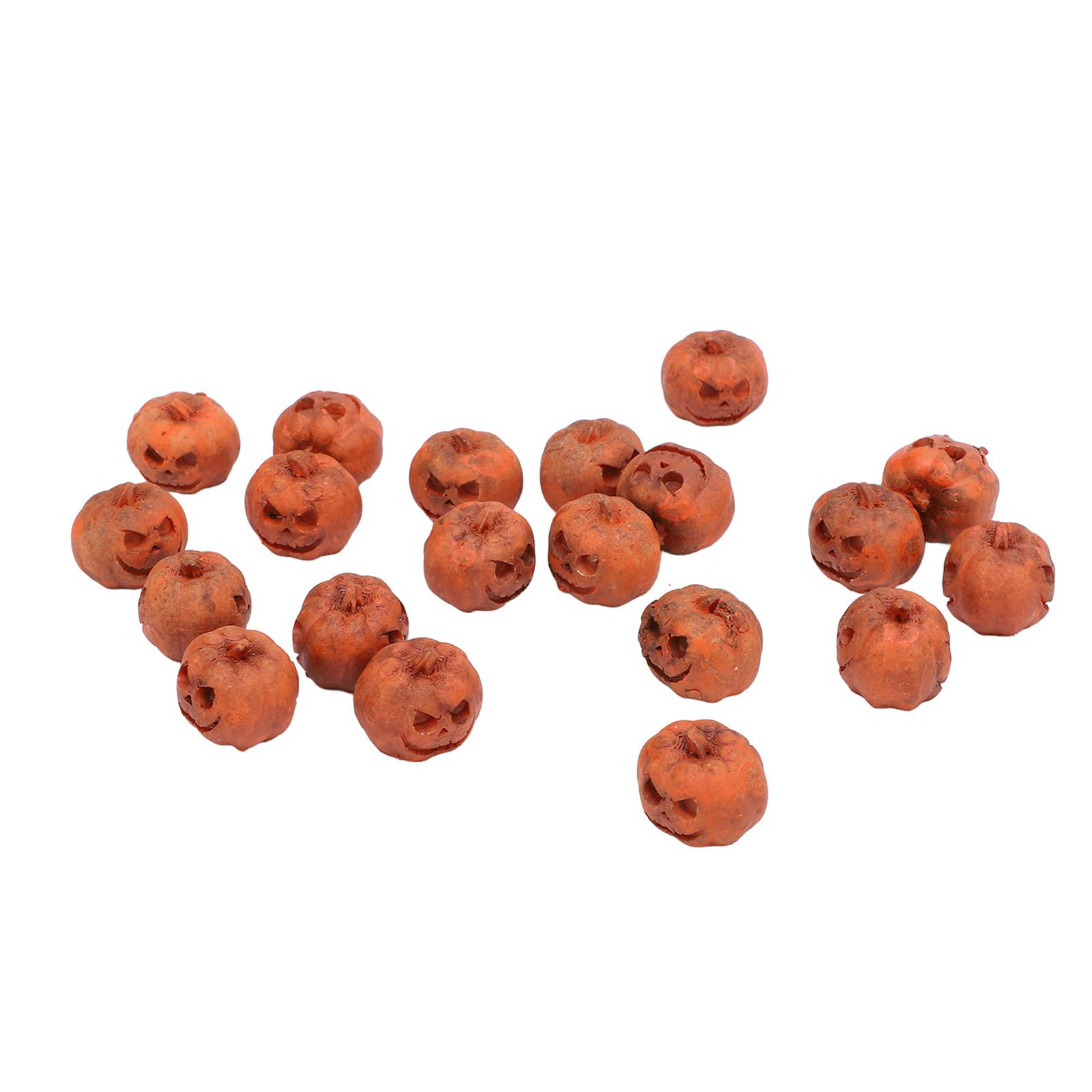 20pcs Miniature Pumpkin Figurines Mini Resin Pumpkin Ornaments Garden Grimace view 6