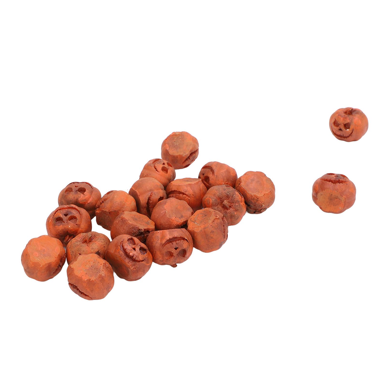 20pcs Miniature Pumpkin Figurines Mini Resin Pumpkin Ornaments Garden Grimace view 8