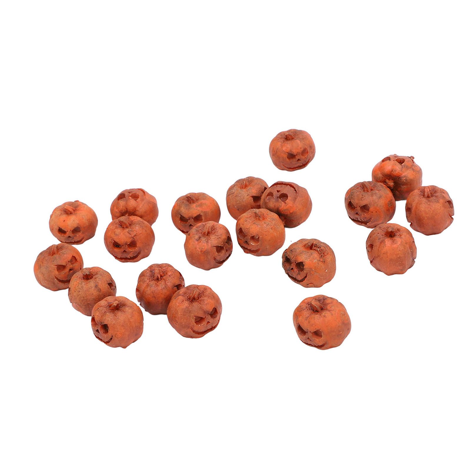 20pcs Miniature Pumpkin Figurines Mini Resin Pumpkin Ornaments Garden Grimace view 10