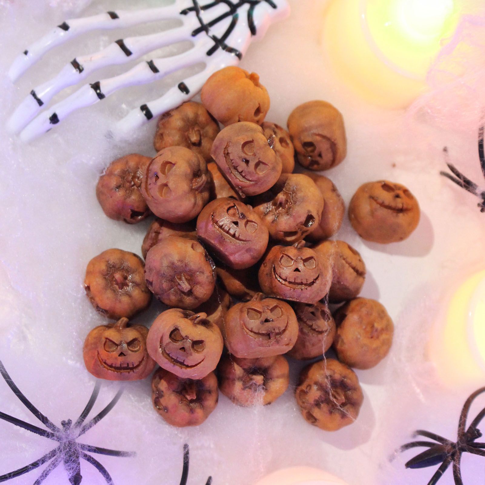 20pcs Miniature Pumpkin Figurines Mini Resin Pumpkin Ornaments Garden Grimace view 11
