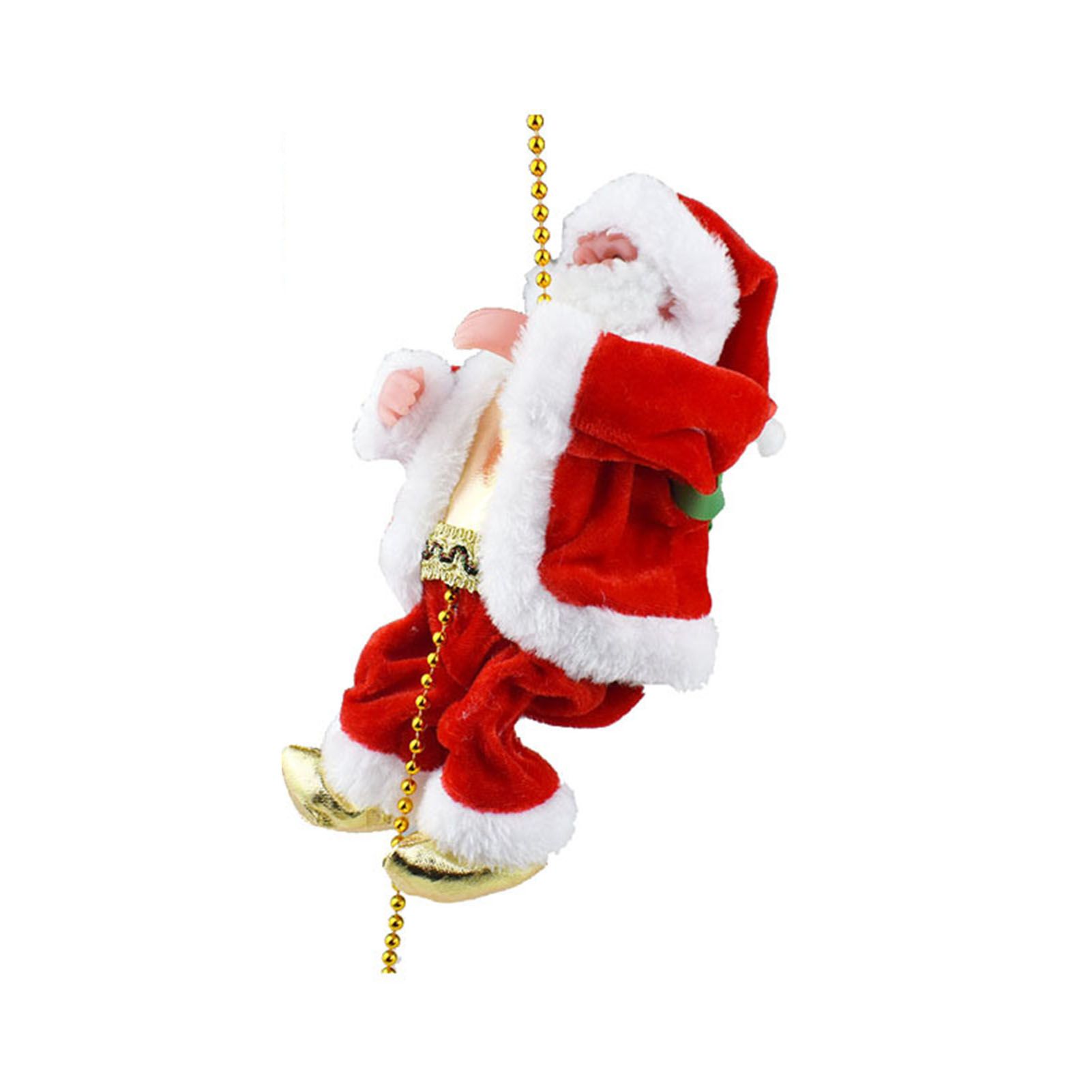 Climbing Santa Figure Lighting Plastic Xmas Santa Hanging Toy Decoration for view 3