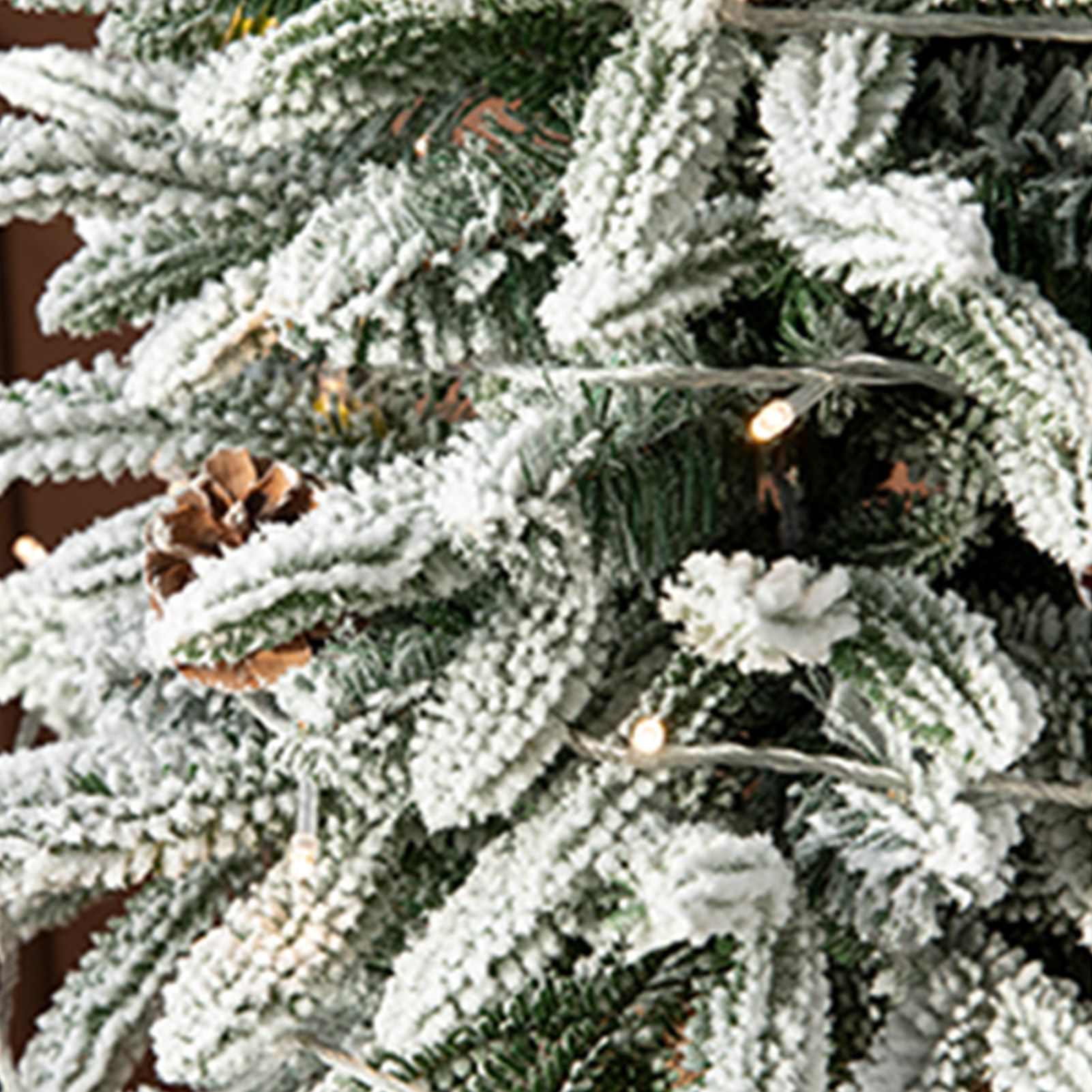 45cm Xmas Tree Snow Tree Snow Flocked Xmas Tree with Snow Cedar and Snowflakes view 5